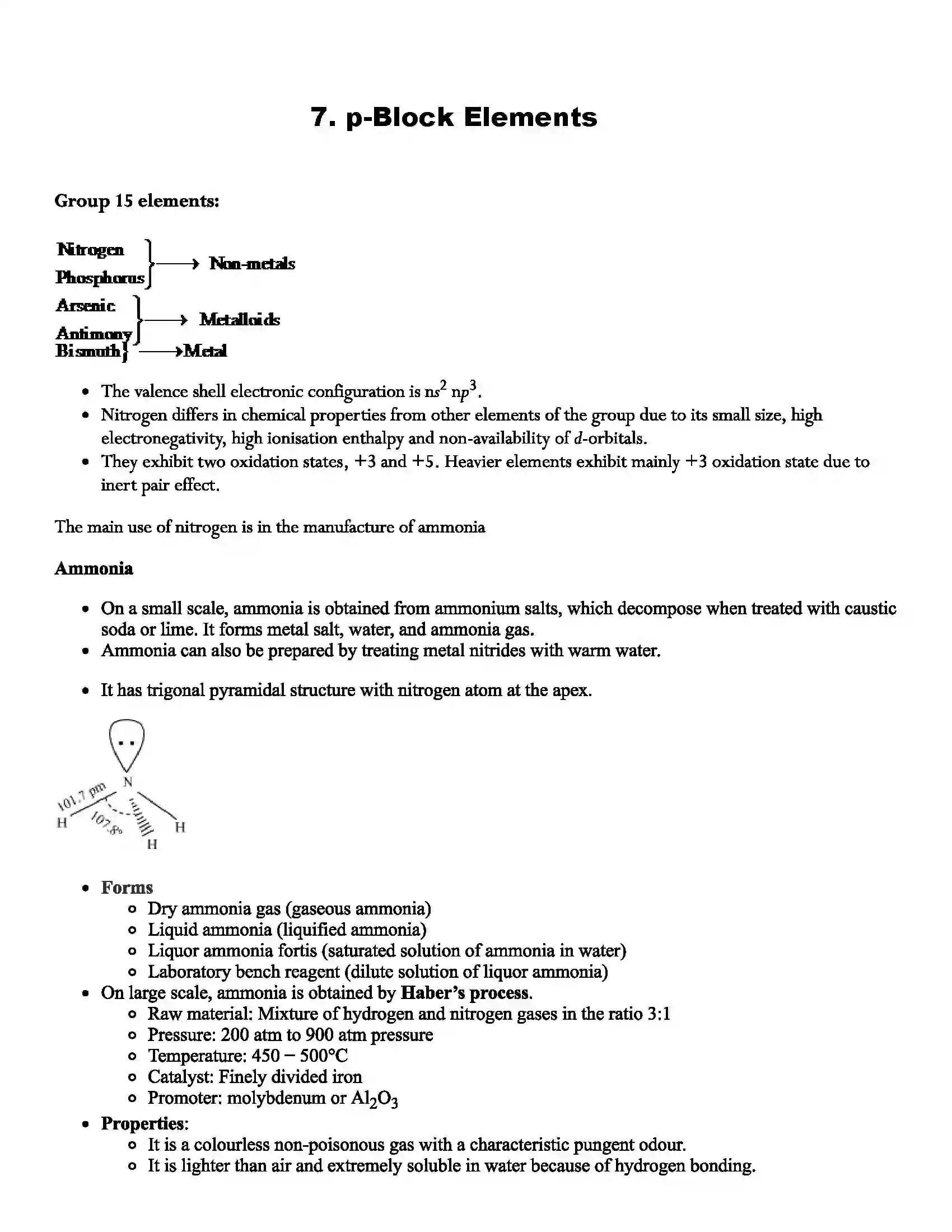 Maharashtra Board Class 12th Chemistry p-Block Elements Revision Note 1