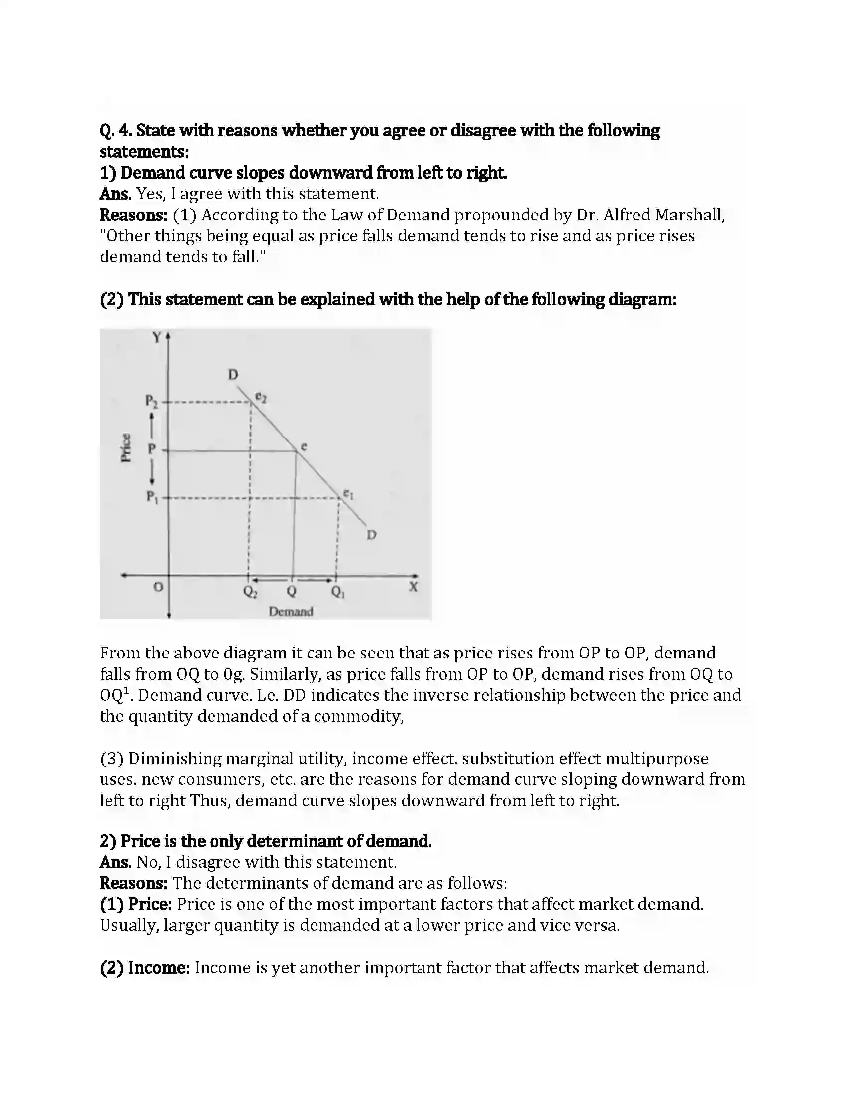 Maharashtra Board Class 12th Economics Demand Analysis Revision Note 3