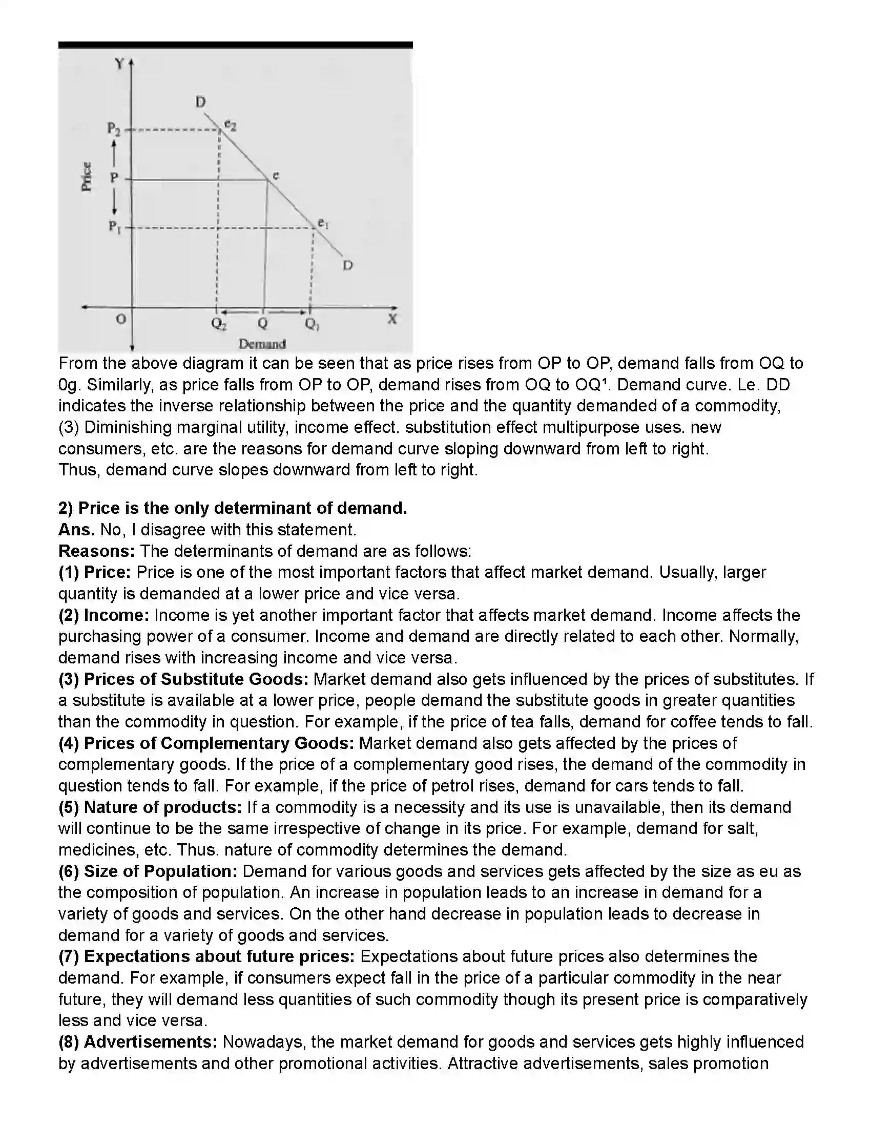 Maharashtra Board Class 12th Economics Demand Analysis Revision Note 3