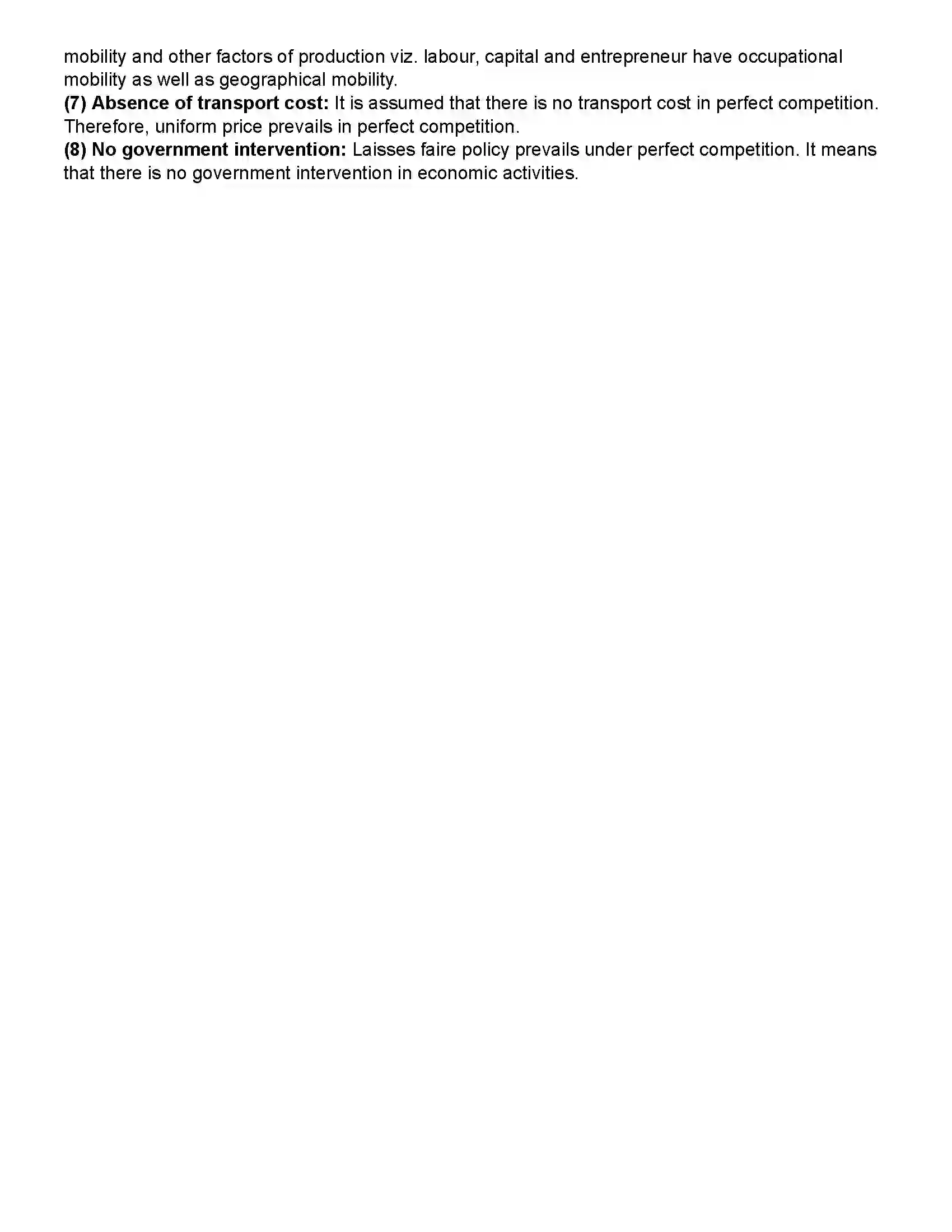 Maharashtra Board Class 12th Economics Forms of Market Revision Note 5