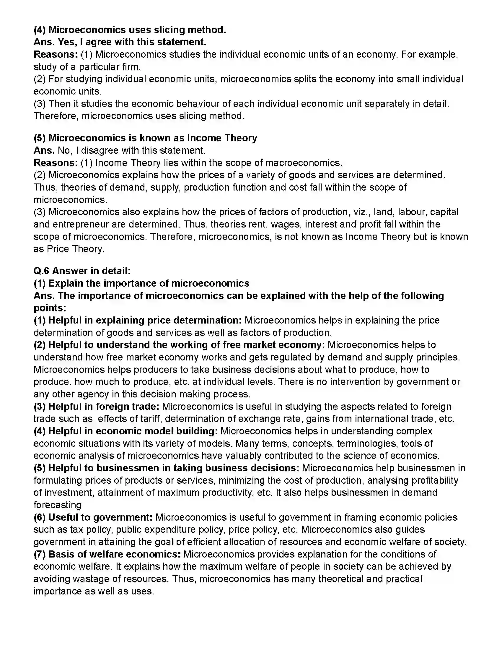 Maharashtra Board Class 12th Economics Introduction to Micro & Macro Economics Revision Note 4
