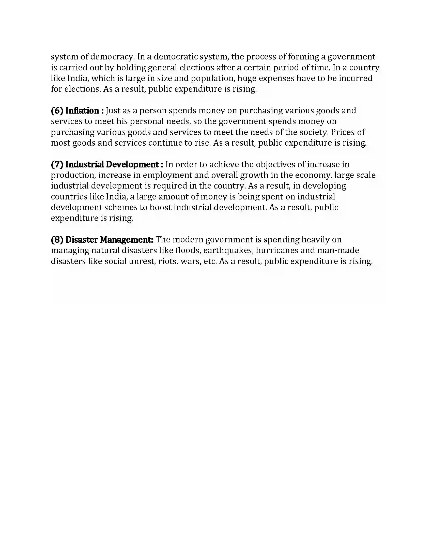 Maharashtra Board Class 12th Economics Public Finance in India Revision Note 10