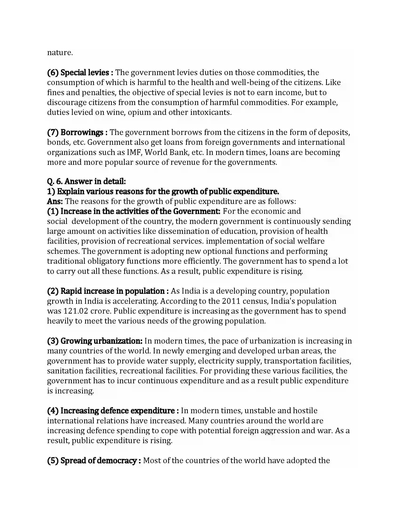 Maharashtra Board Class 12th Economics Public Finance in India Revision Note 9