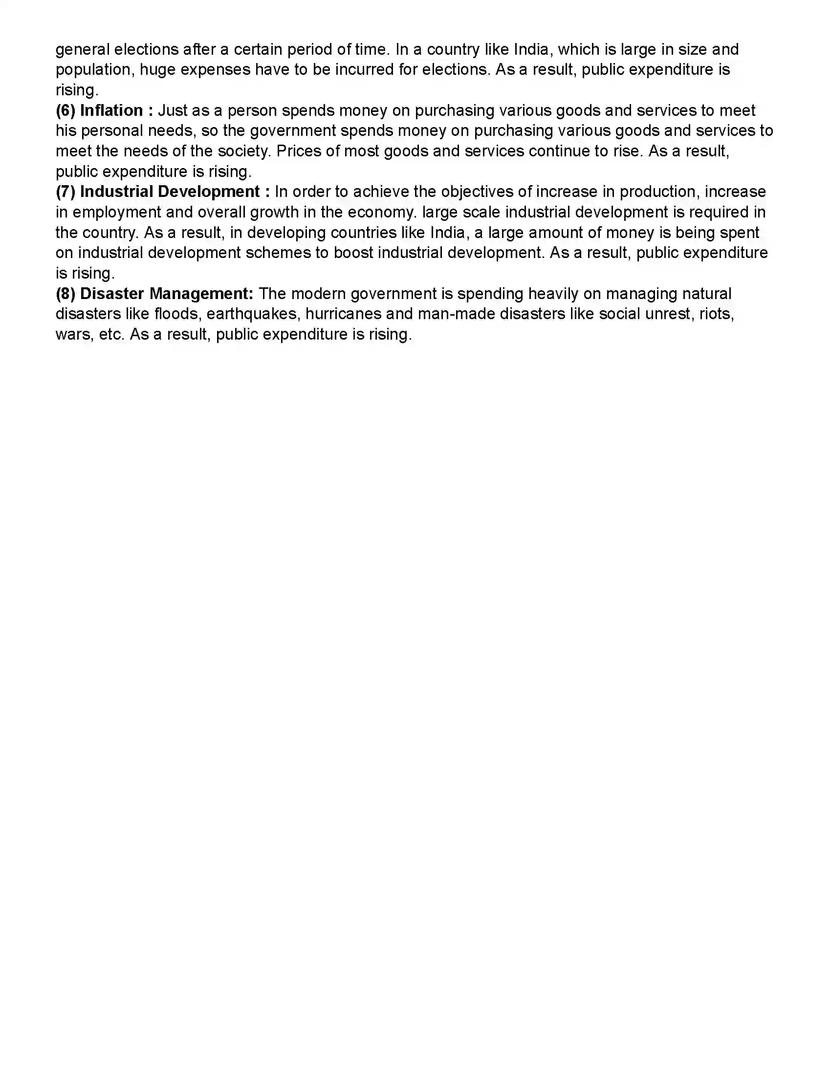 Maharashtra Board Class 12th Economics Public Finance in India Revision Note 8