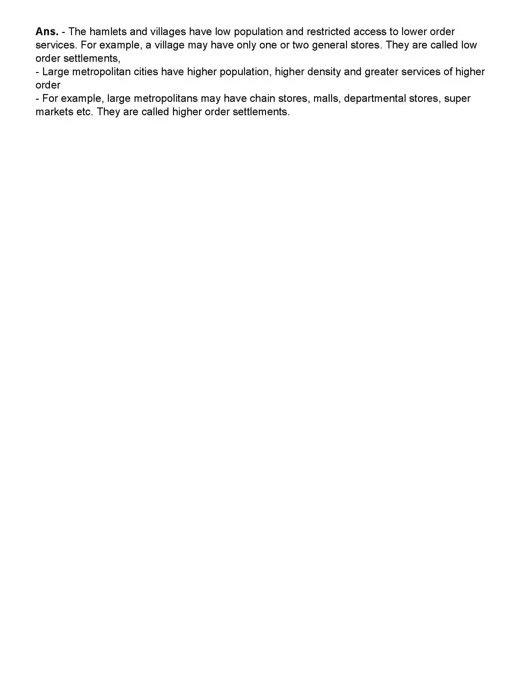 Maharashtra Board Class 12th Geography Human Settlements and Land Use Revision Note 8