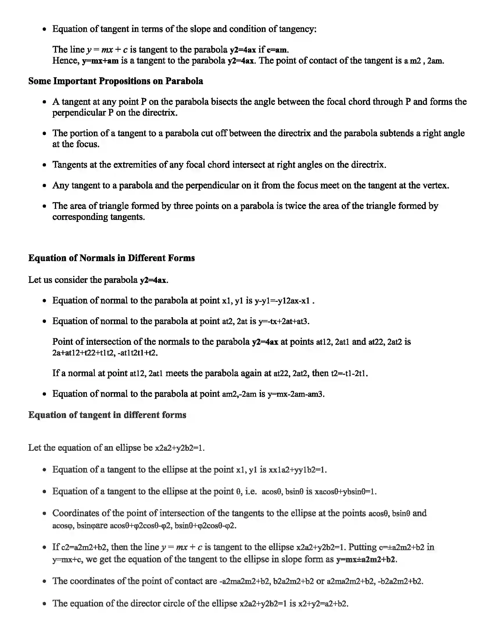 Maharashtra Board Class 12th Mathematics Conics Revision Note 3