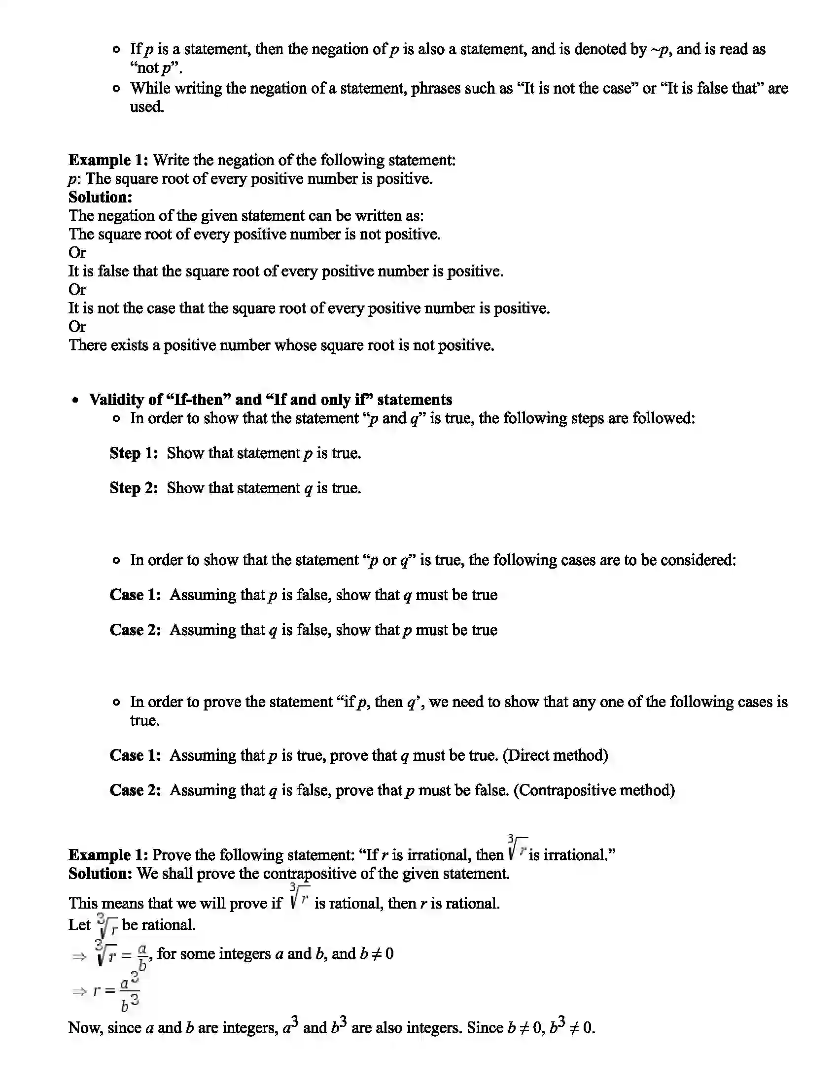 Maharashtra Board Class 12th Mathematics Mathematical Logic Revision Note 3