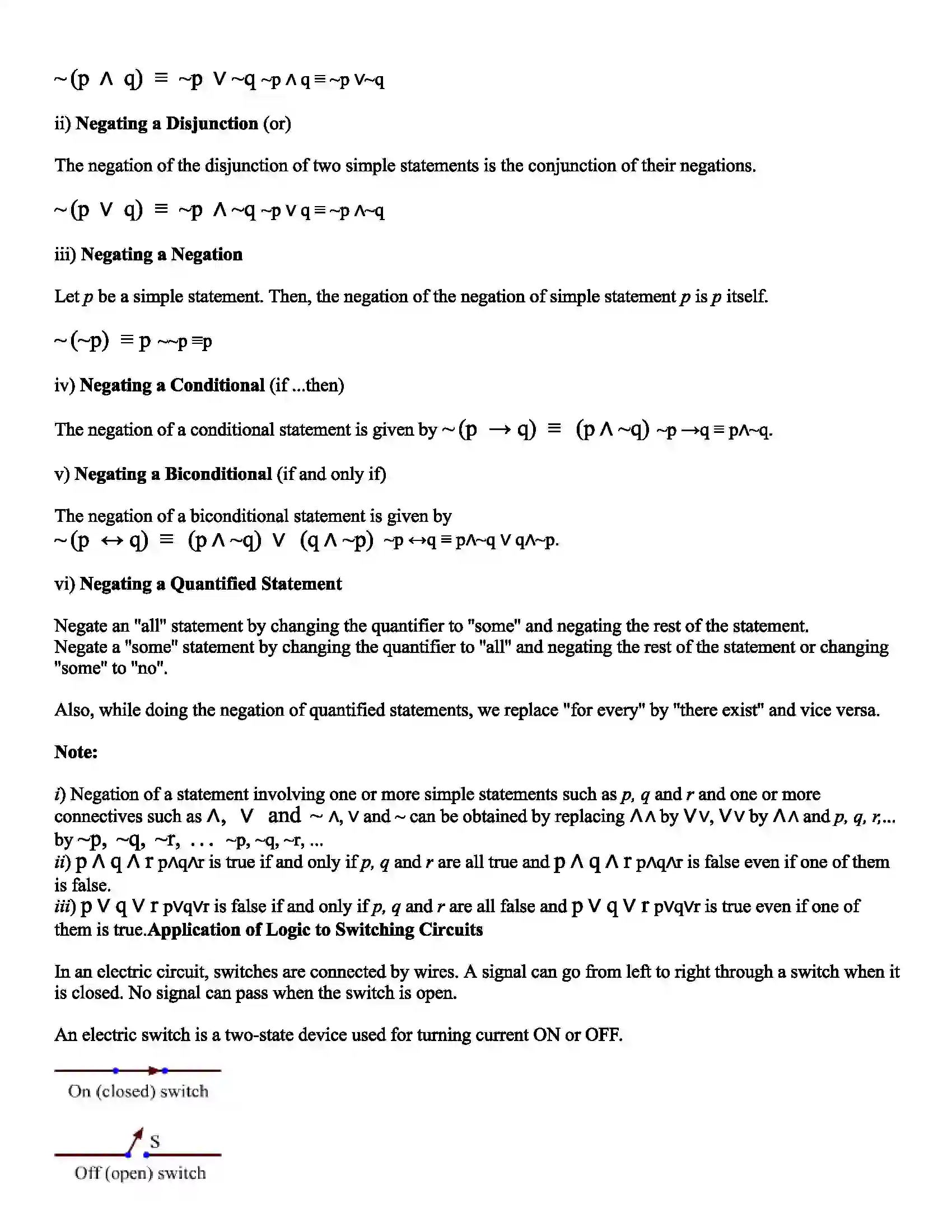 Maharashtra Board Class 12th Mathematics Part - I Mathematical Logic Revision Note 5