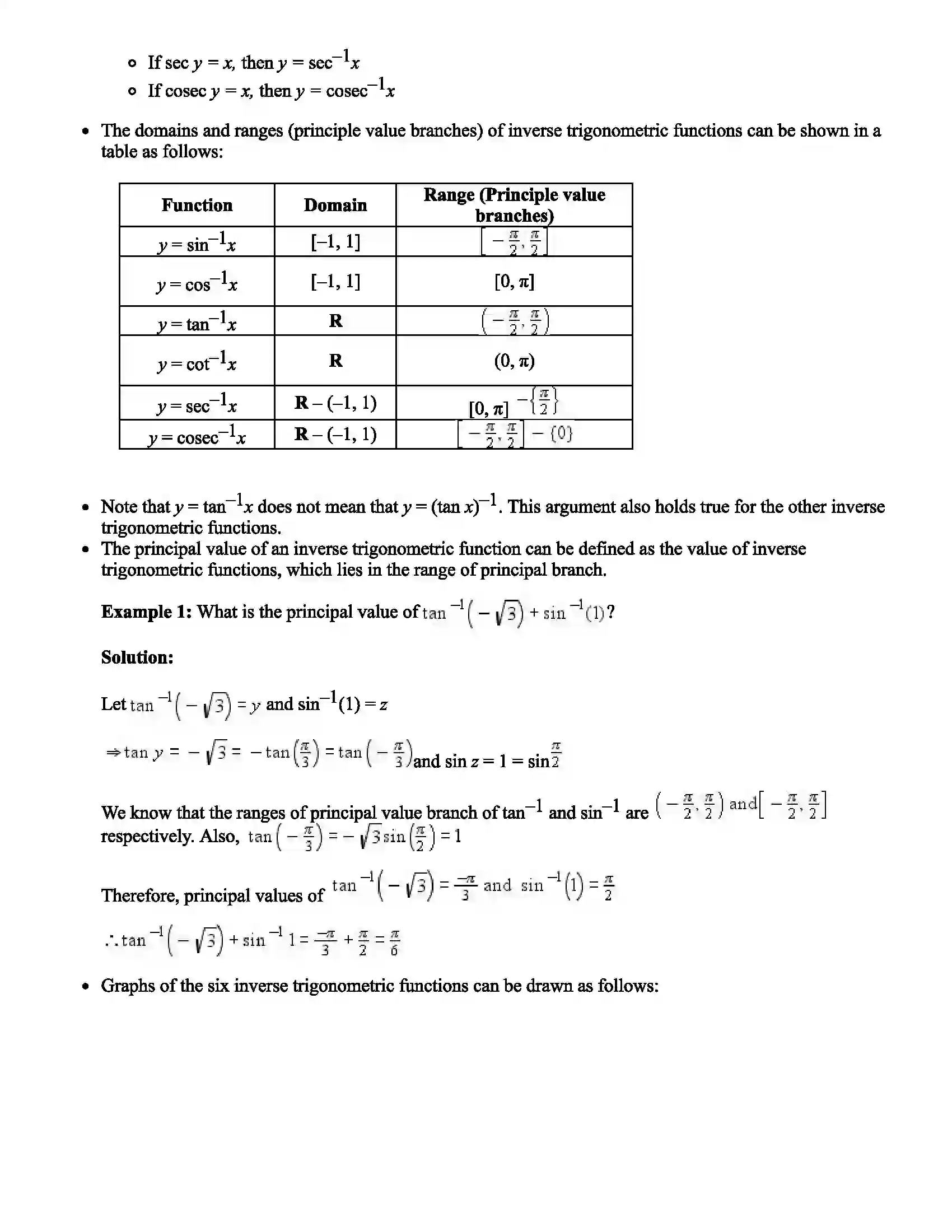 Maharashtra Board Class 12th Mathematics Part - I Trigonometric Functions Revision Note 8