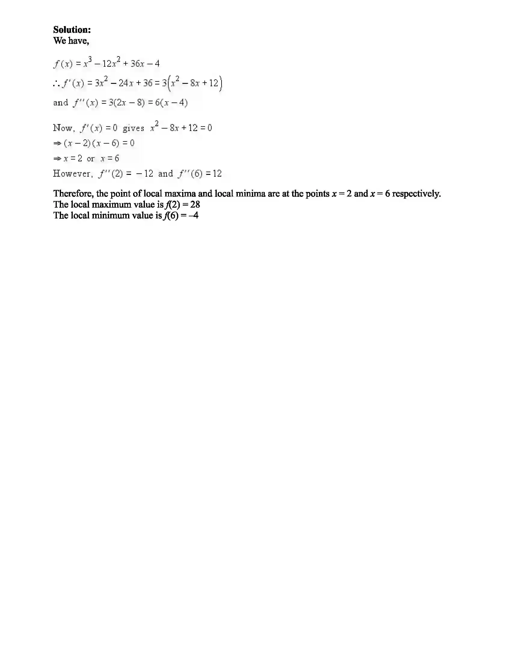 Maharashtra Board Class 12th Mathematics Part - II Application of Derivatives Revision Note 6