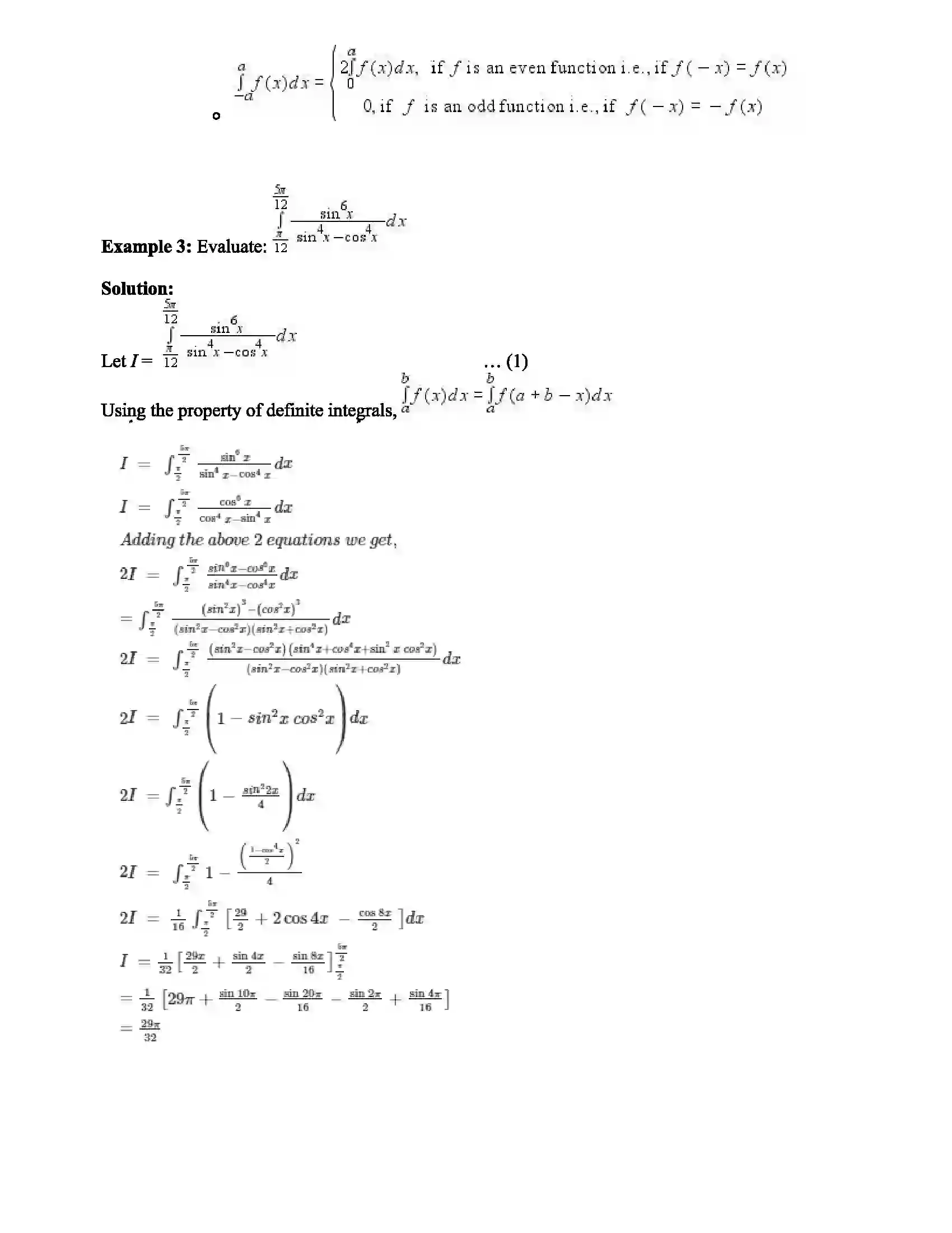 Maharashtra Board Class 12th Mathematics Part - II Definite Integral Revision Note 3