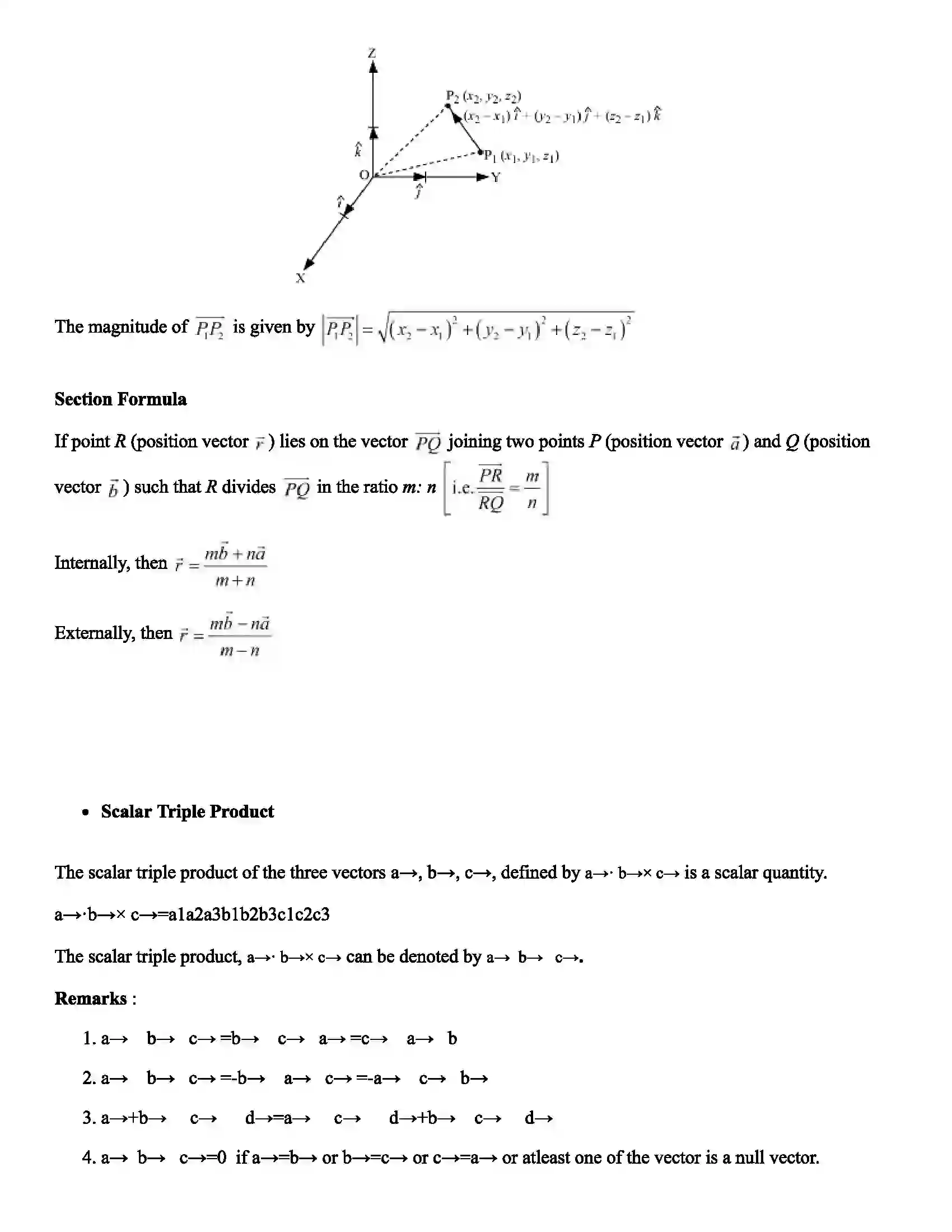 Maharashtra Board Class 12th Mathematics Vectors Revision Note 2