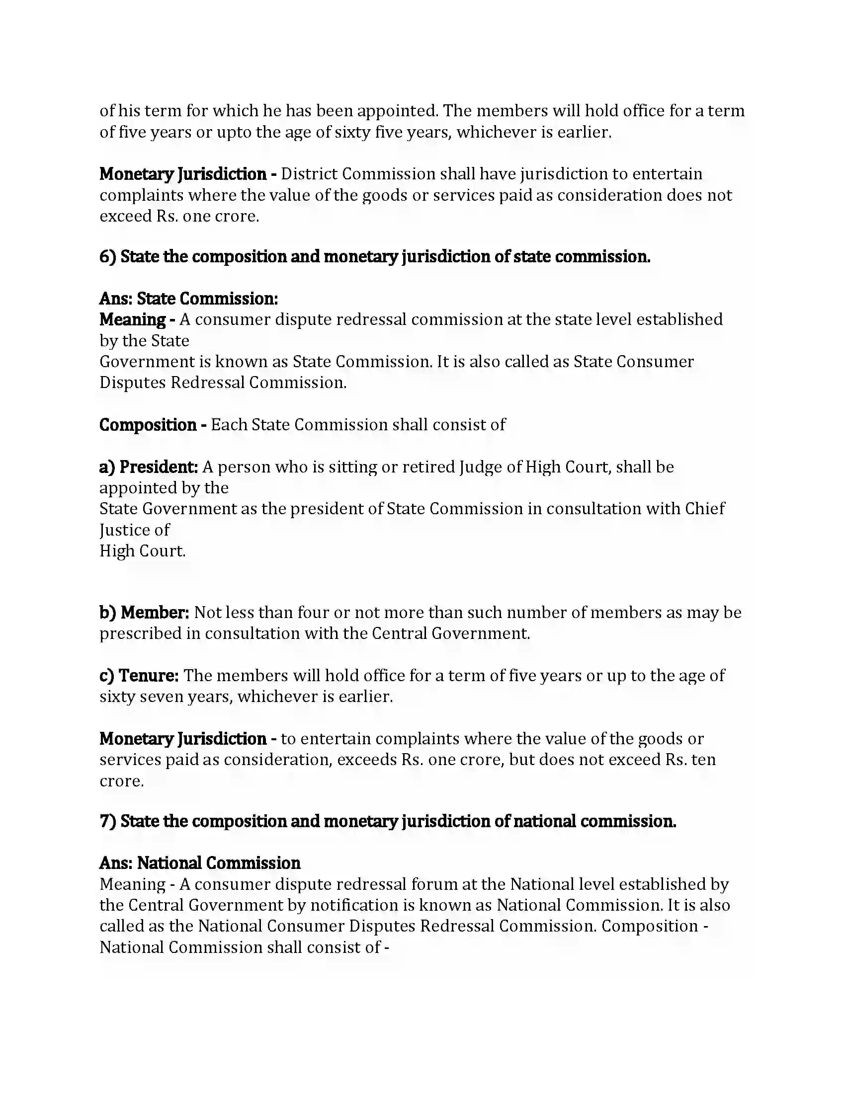 Maharashtra Board Class 12th Organization of Commerce & Management Consumer Protection Revision Note 19