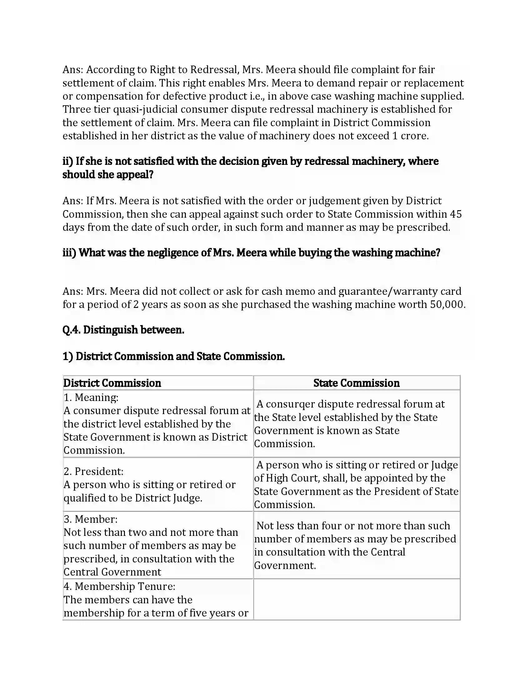 Maharashtra Board Class 12th Organization of Commerce & Management Consumer Protection Revision Note 8