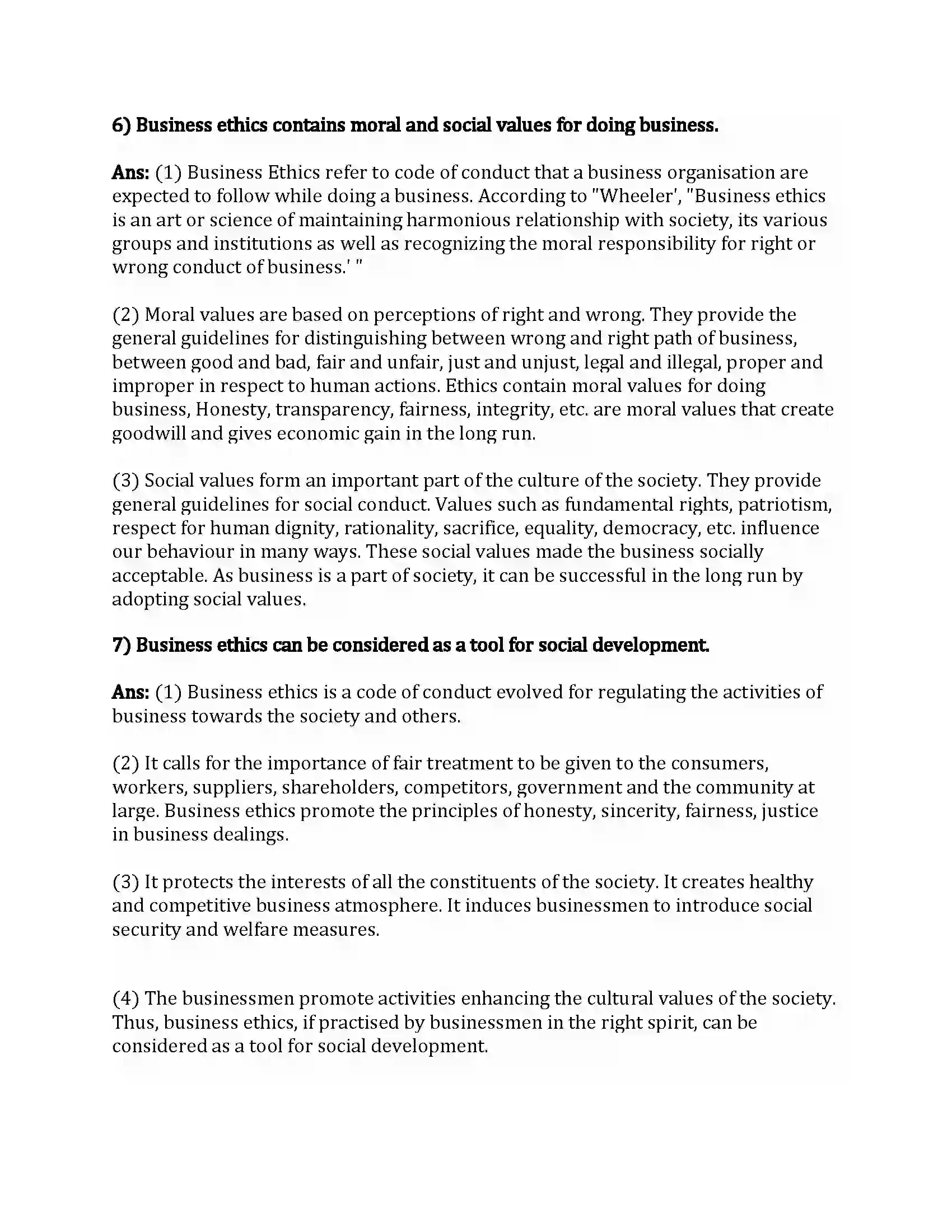Maharashtra Board Class 12th Organization of Commerce & Management Social Responsibilities of Business Revision Note 15