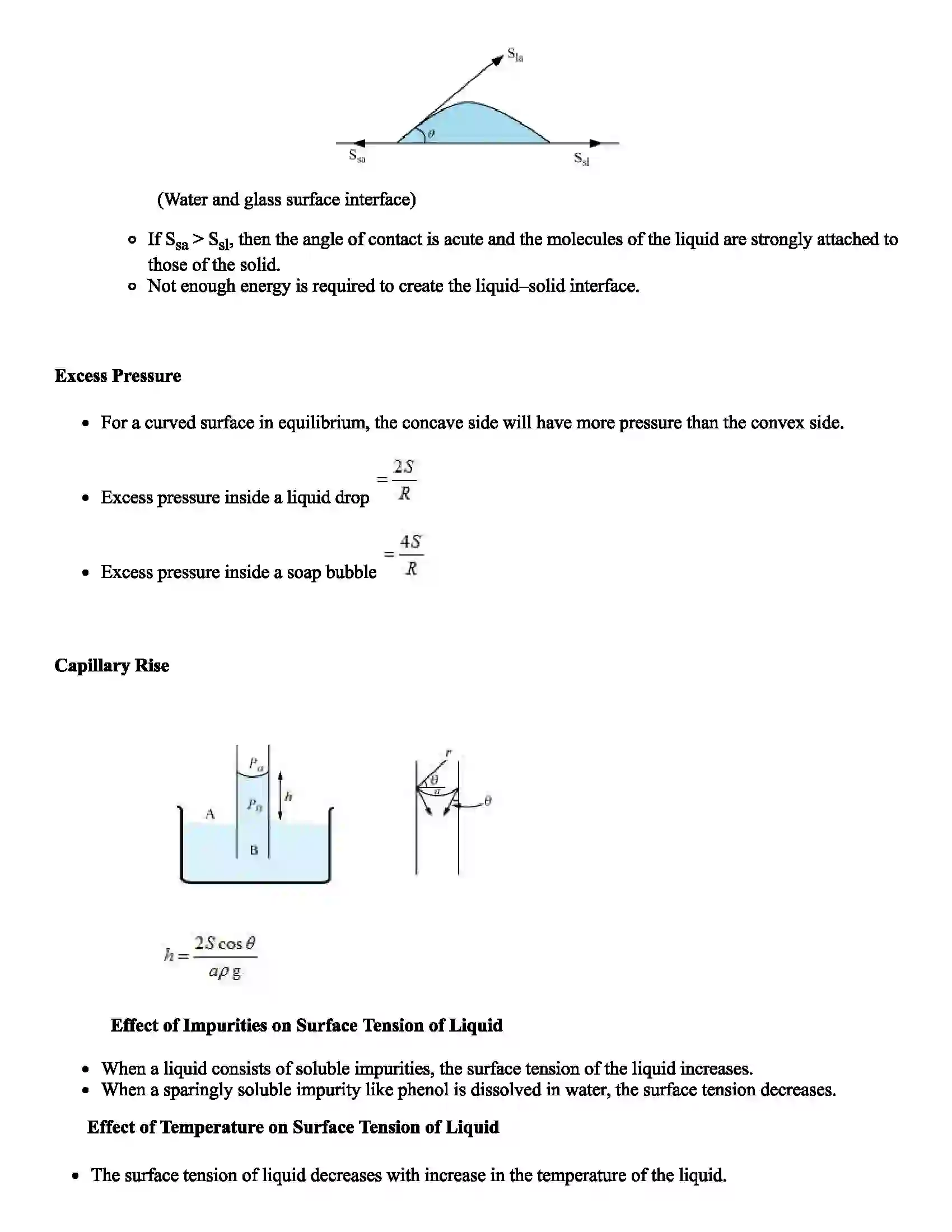 Maharashtra Board Class 12th Physics Surface Tension Revision Note 2