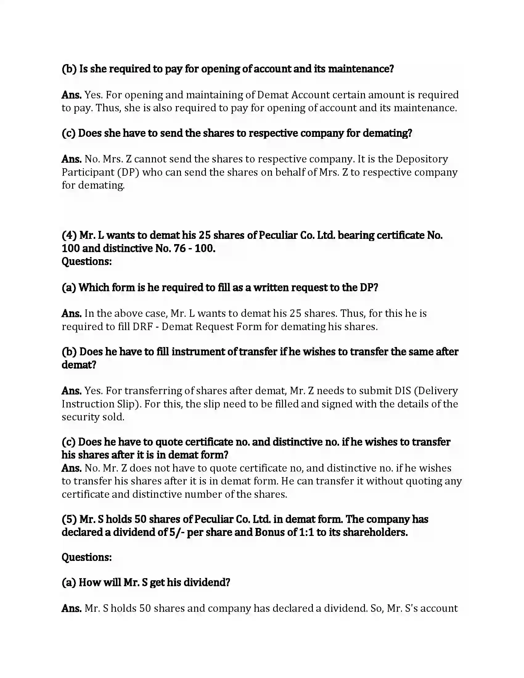 Maharashtra Board Class 12th Secretarial Practice Depository System Revision Note 13