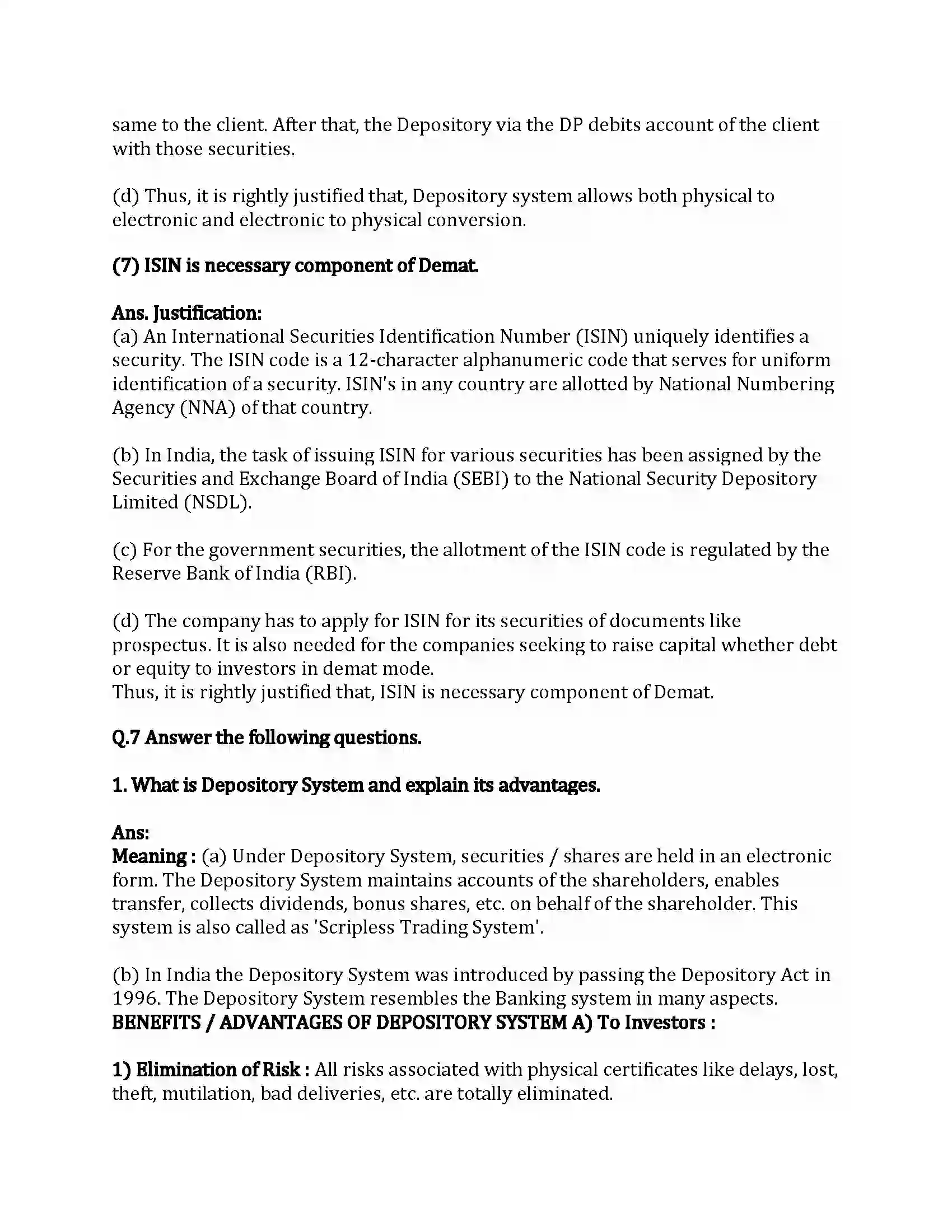 Maharashtra Board Class 12th Secretarial Practice Depository System Revision Note 20