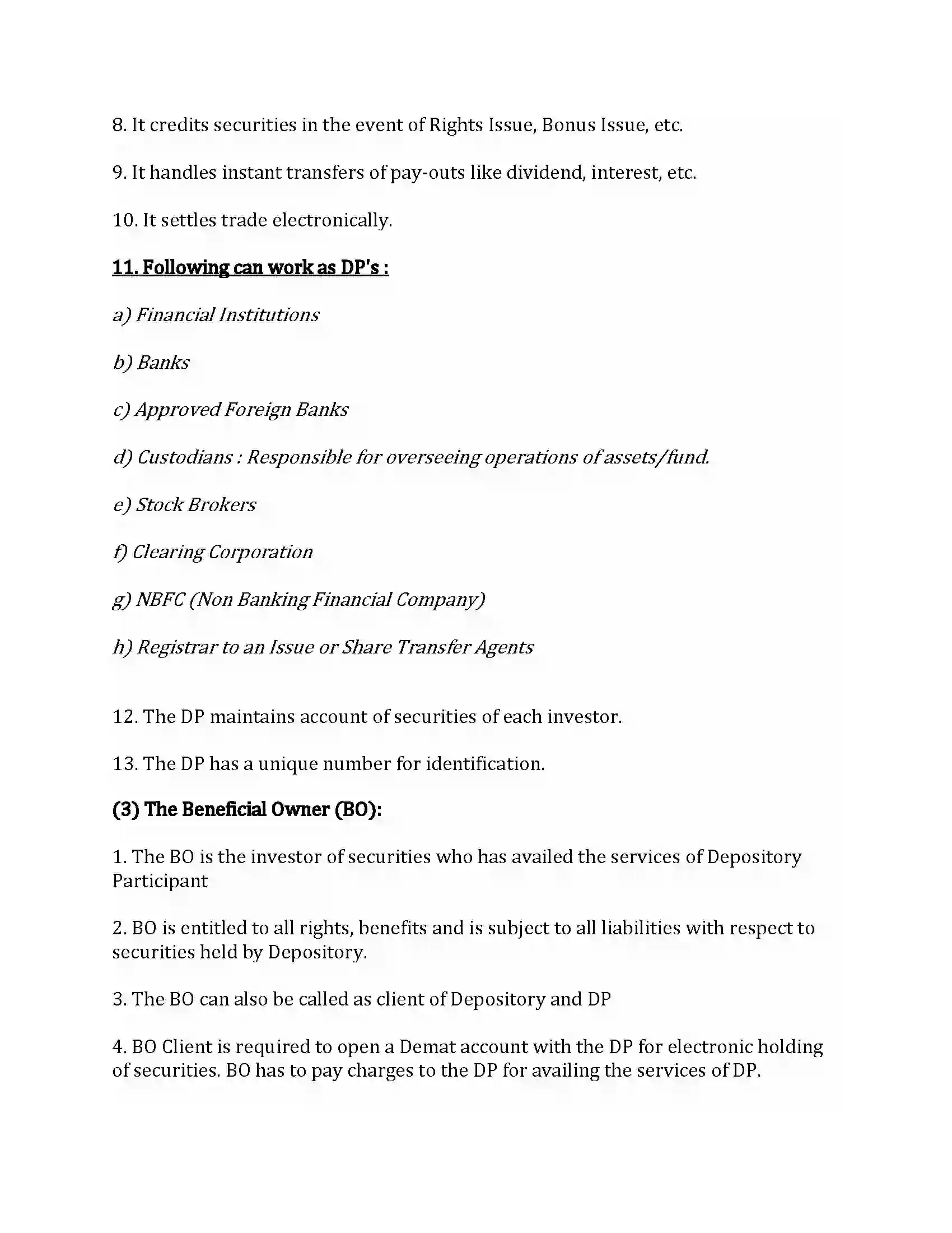 Maharashtra Board Class 12th Secretarial Practice Depository System Revision Note 23