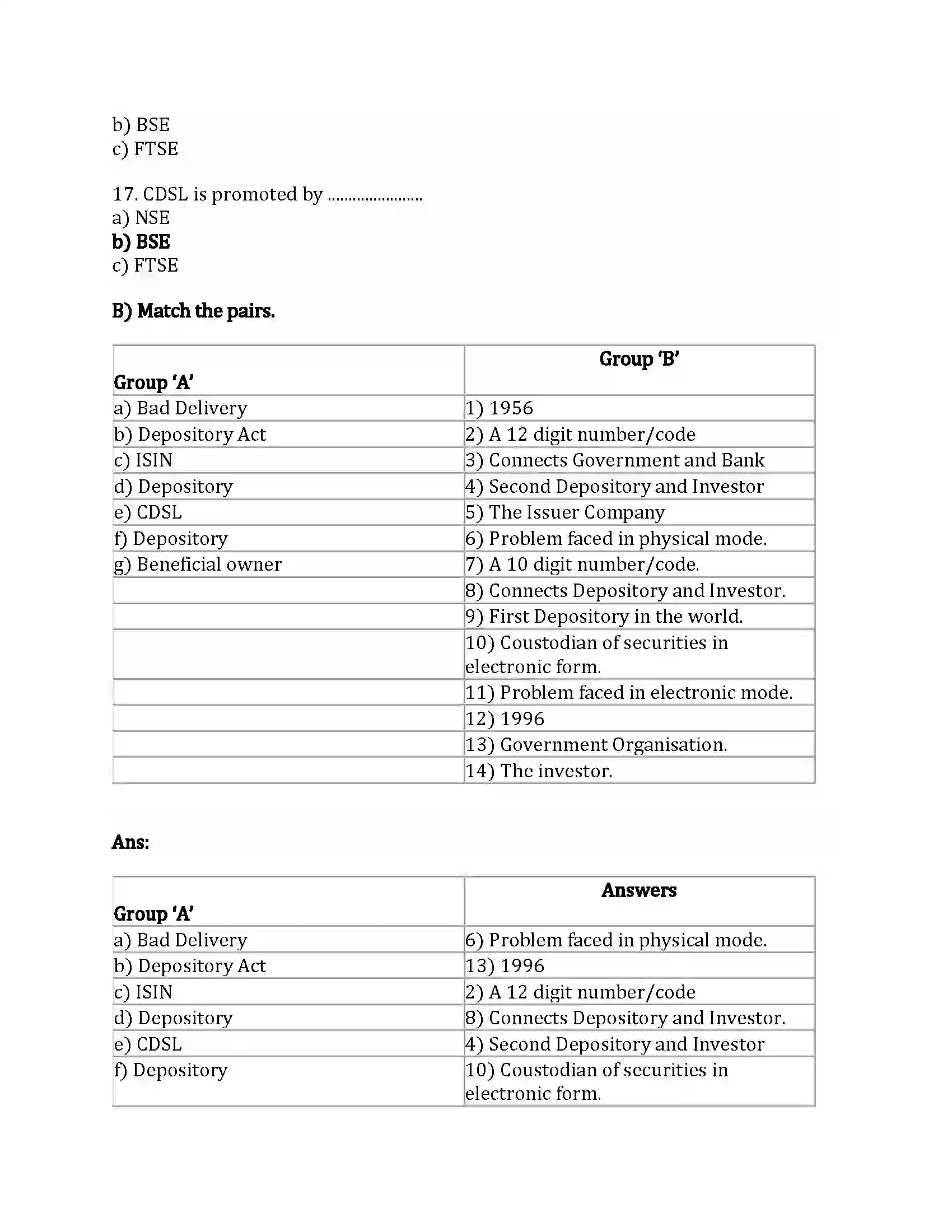 Maharashtra Board Class 12th Secretarial Practice Depository System Revision Note 3