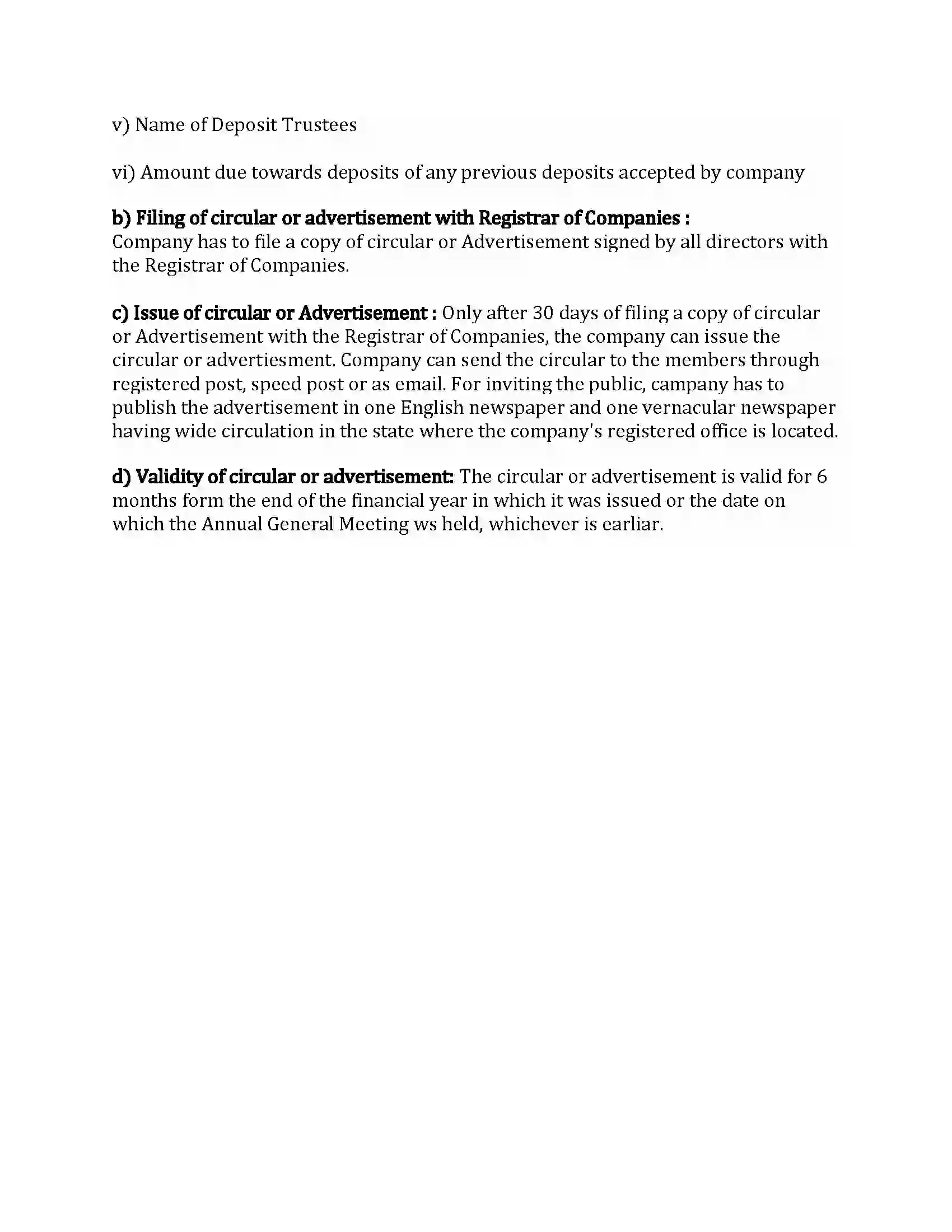 Maharashtra Board Class 12th Secretarial Practice Deposits Revision Note 18