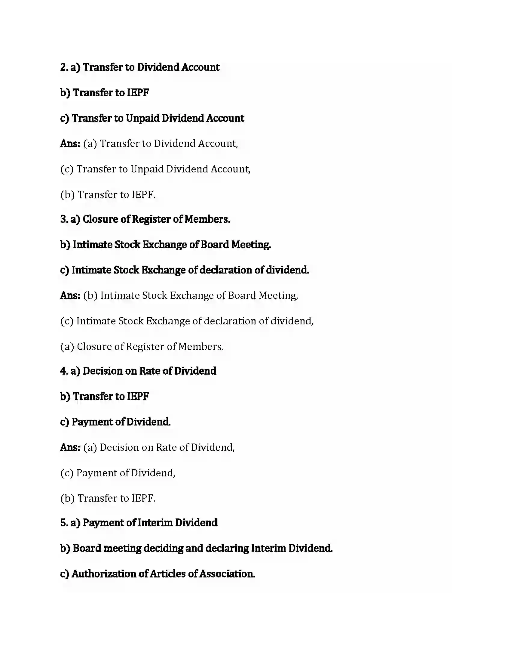 Maharashtra Board Class 12th Secretarial Practice Dividend and Interest Revision Note 11