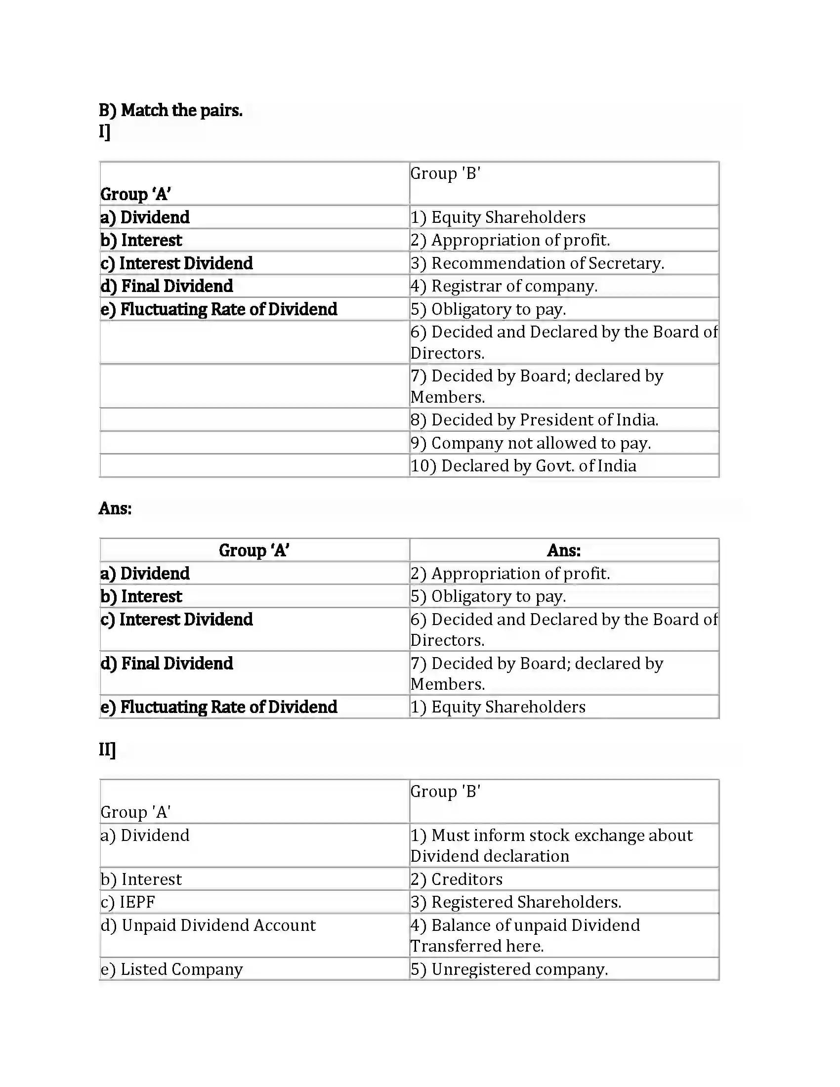 Maharashtra Board Class 12th Secretarial Practice Dividend and Interest Revision Note 3