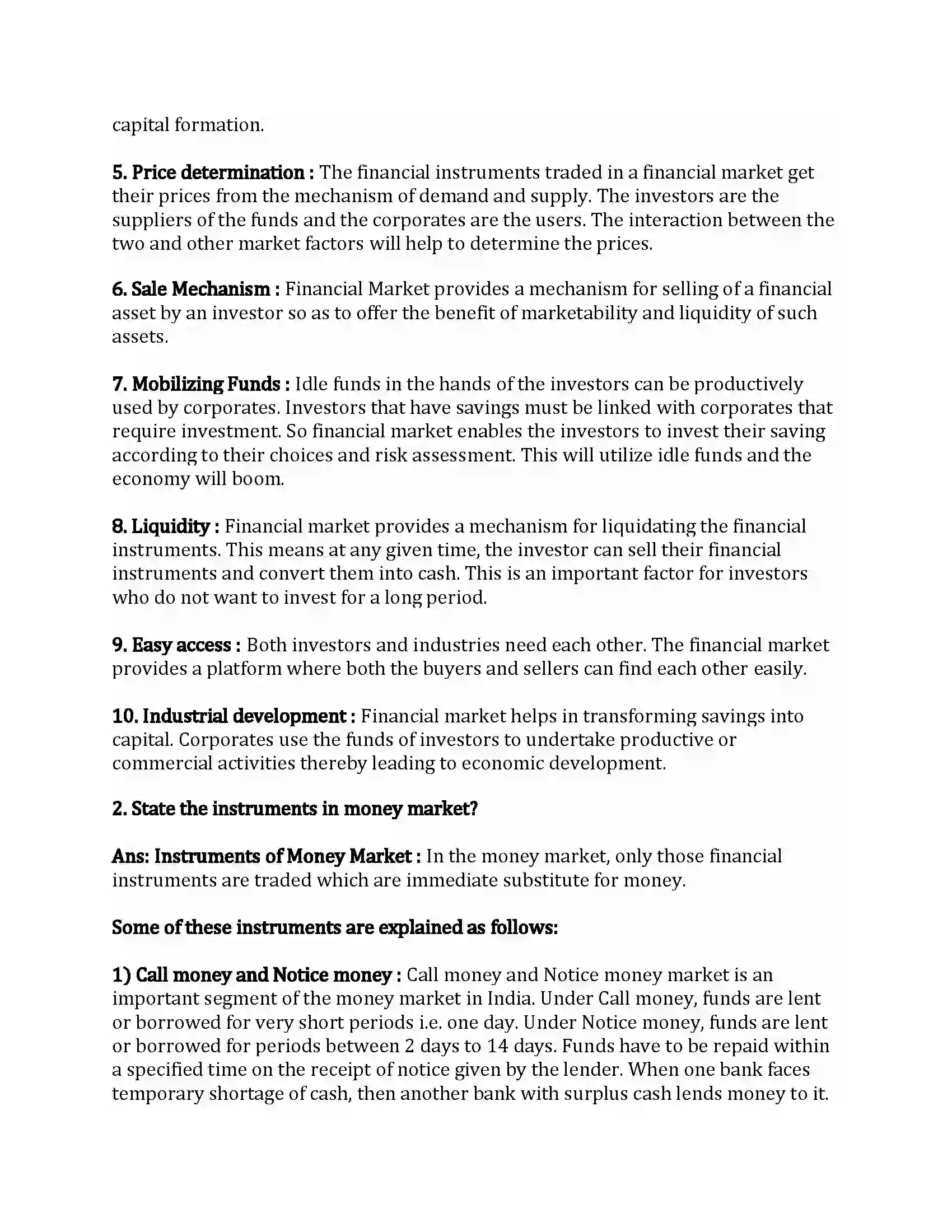 Maharashtra Board Class 12th Secretarial Practice Financial Market Revision Note 18