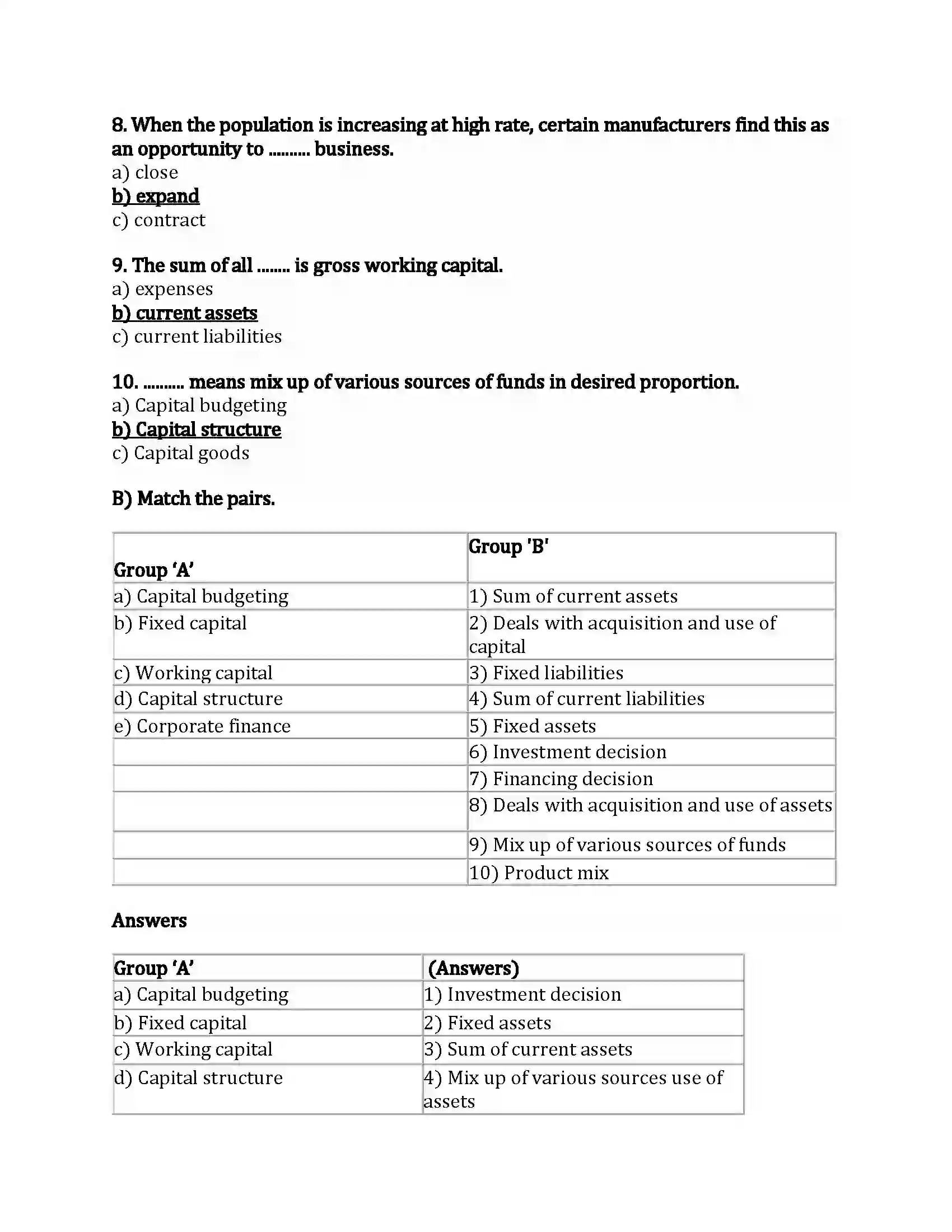 Maharashtra Board Class 12th Secretarial Practice Introduction to Corporate Finance Revision Note 2