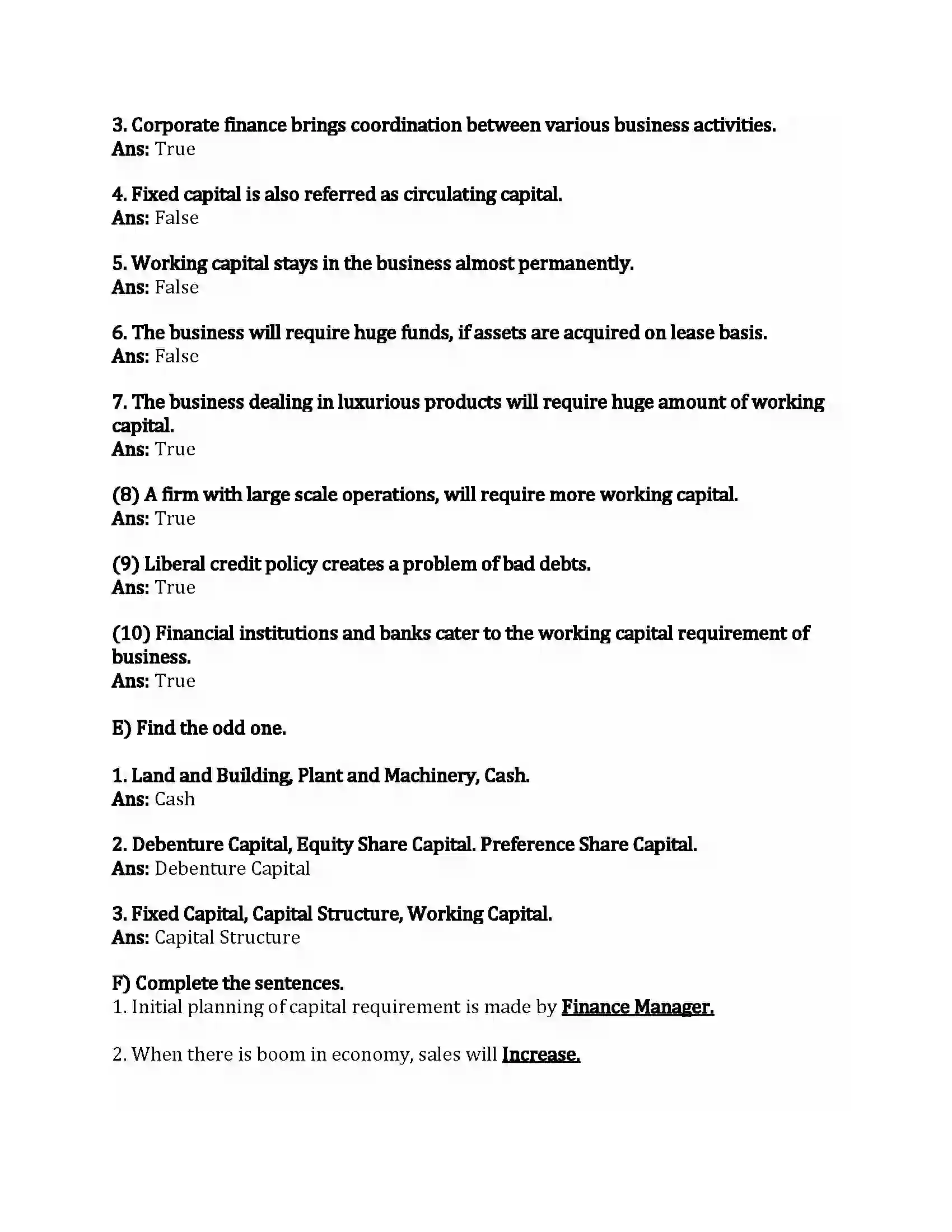 Maharashtra Board Class 12th Secretarial Practice Introduction to Corporate Finance Revision Note 4