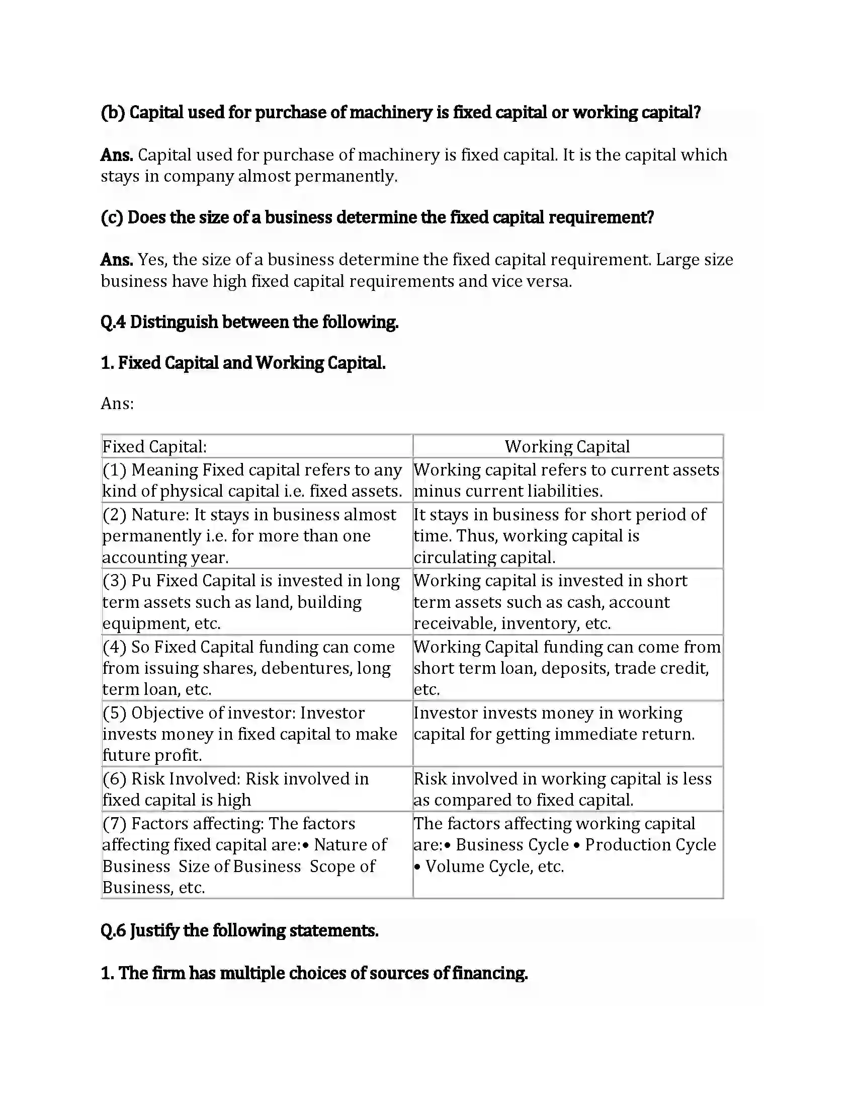 Maharashtra Board Class 12th Secretarial Practice Introduction to Corporate Finance Revision Note 8