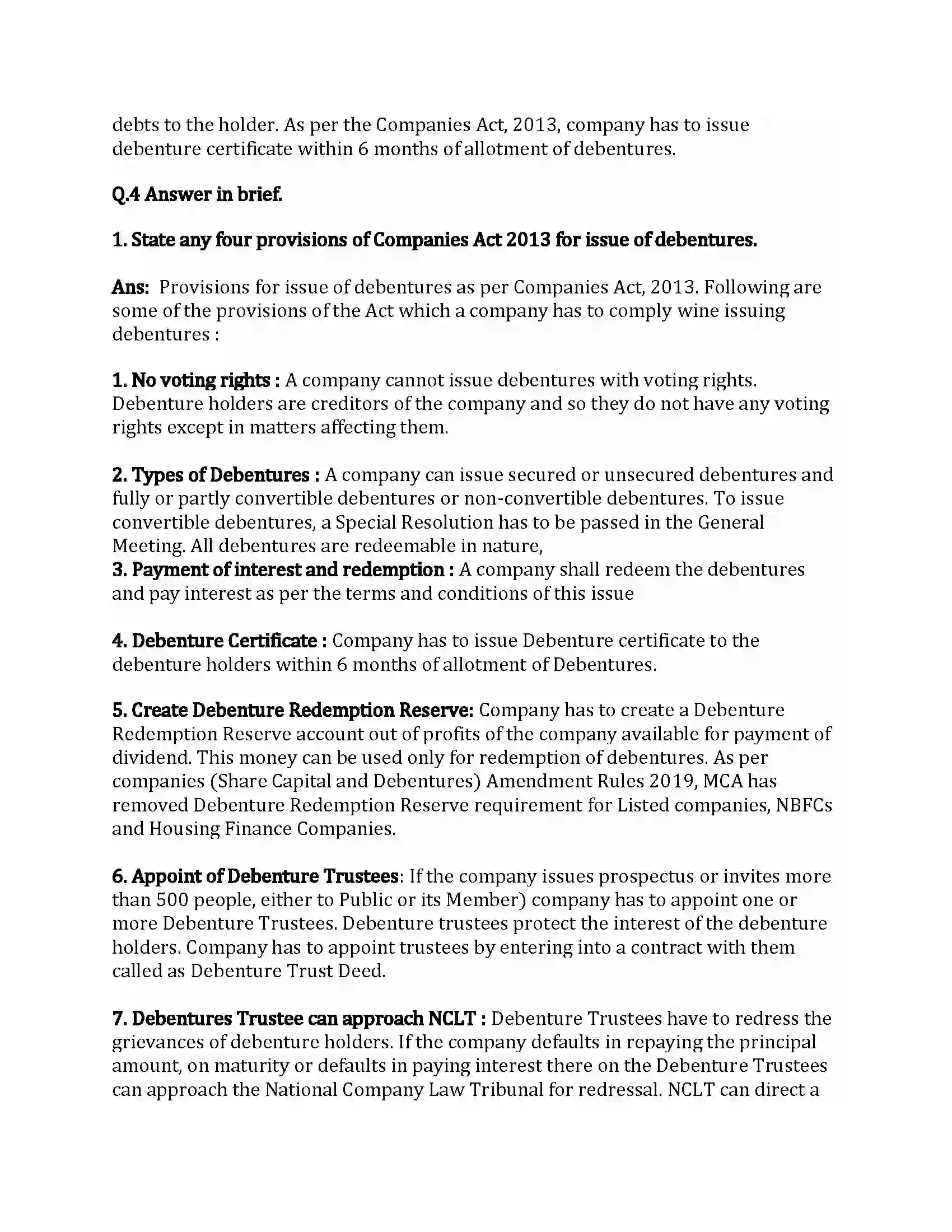 Maharashtra Board Class 12th Secretarial Practice Introduction to Corporate Finance Revision Note 12