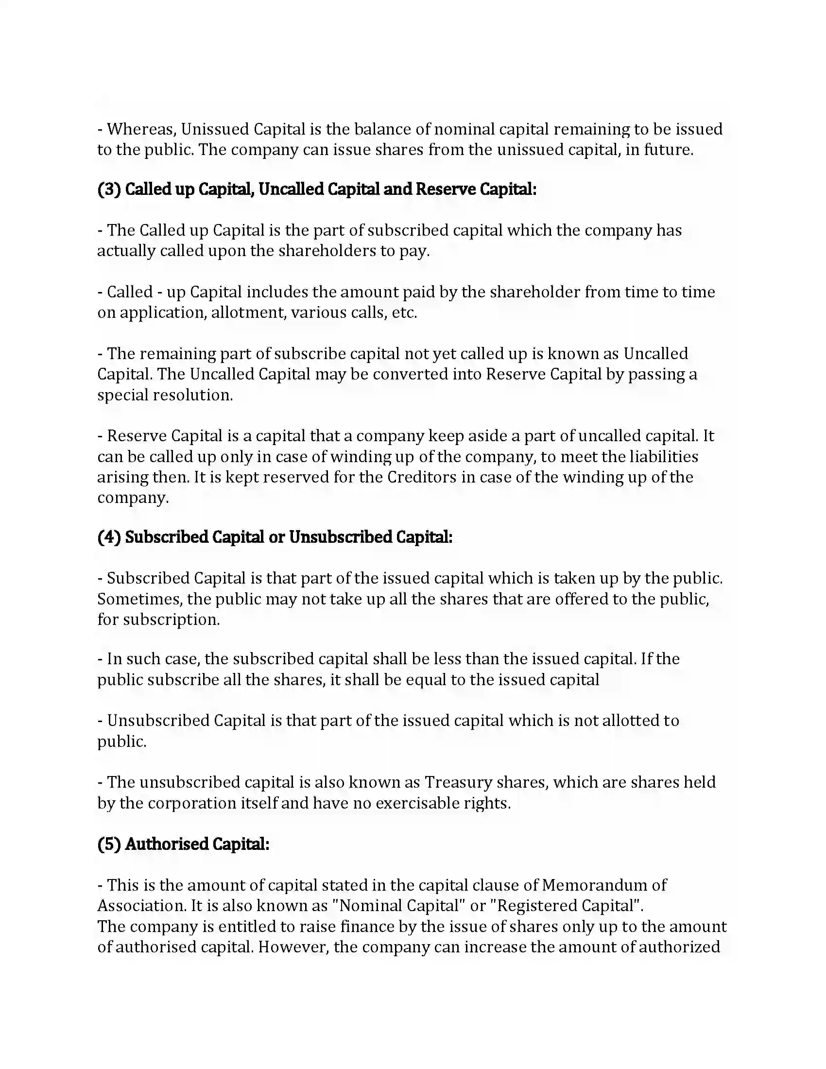 Maharashtra Board Class 12th Secretarial Practice Issue of Shares Revision Note 35
