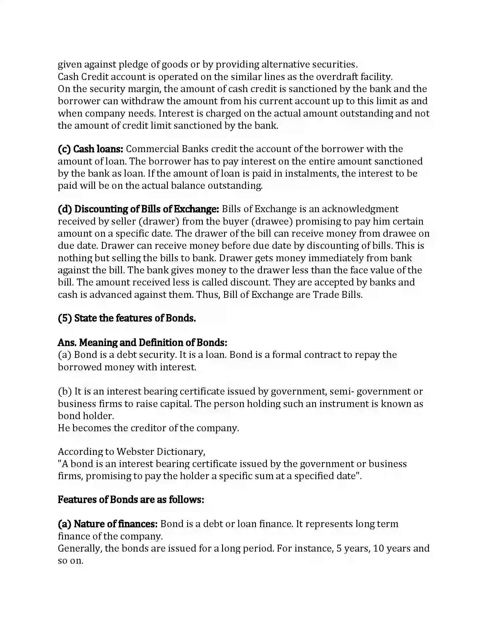 Maharashtra Board Class 12th Secretarial Practice Sources of Corporate Finance Revision Note 18
