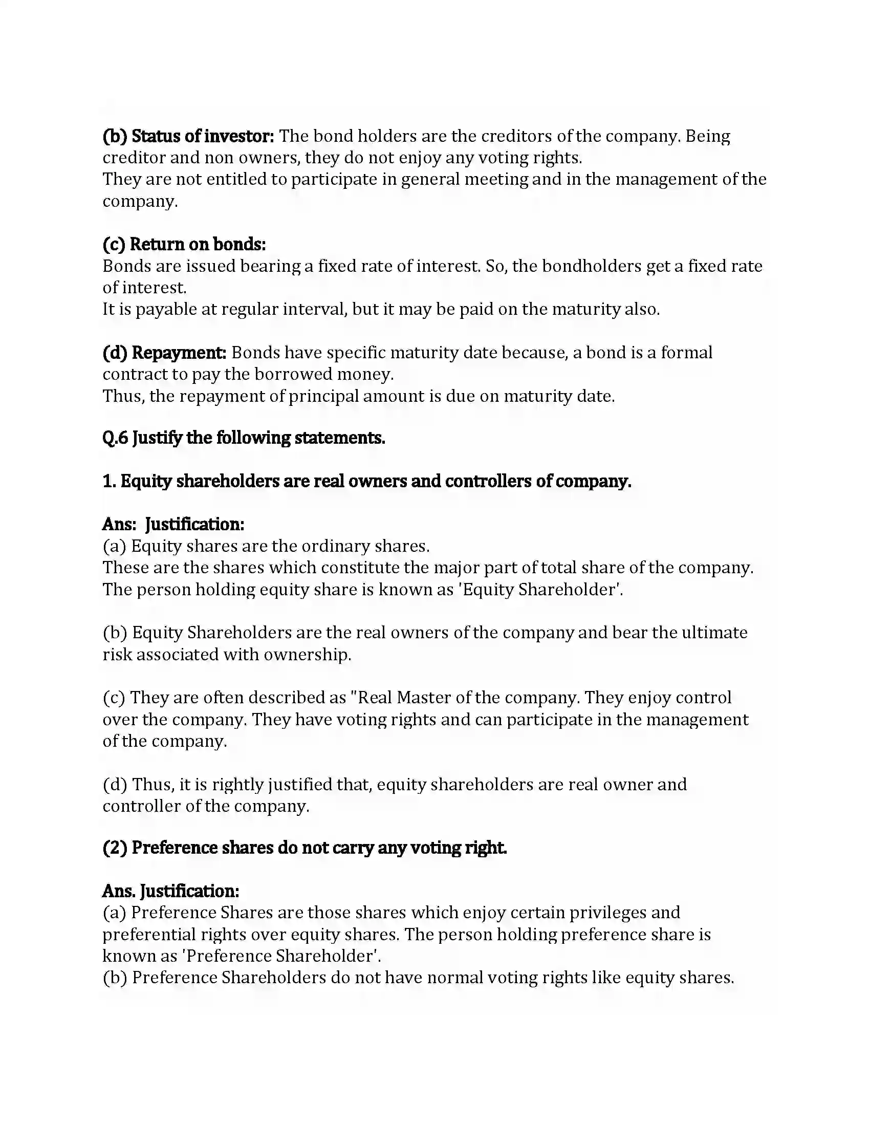Maharashtra Board Class 12th Secretarial Practice Sources of Corporate Finance Revision Note 19