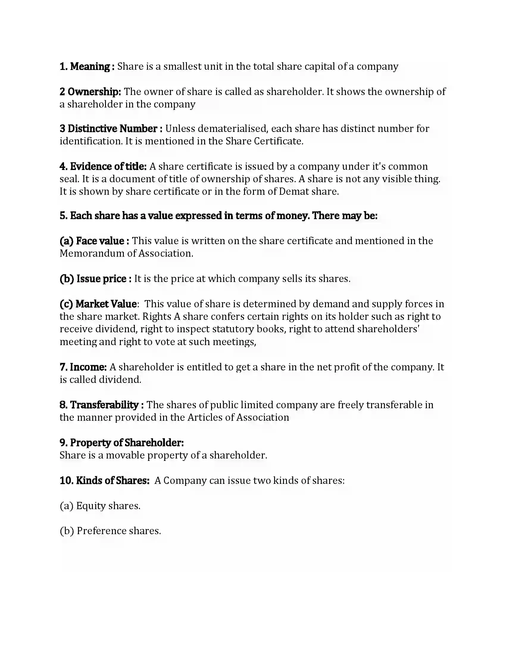 Maharashtra Board Class 12th Secretarial Practice Sources of Corporate Finance Revision Note 23