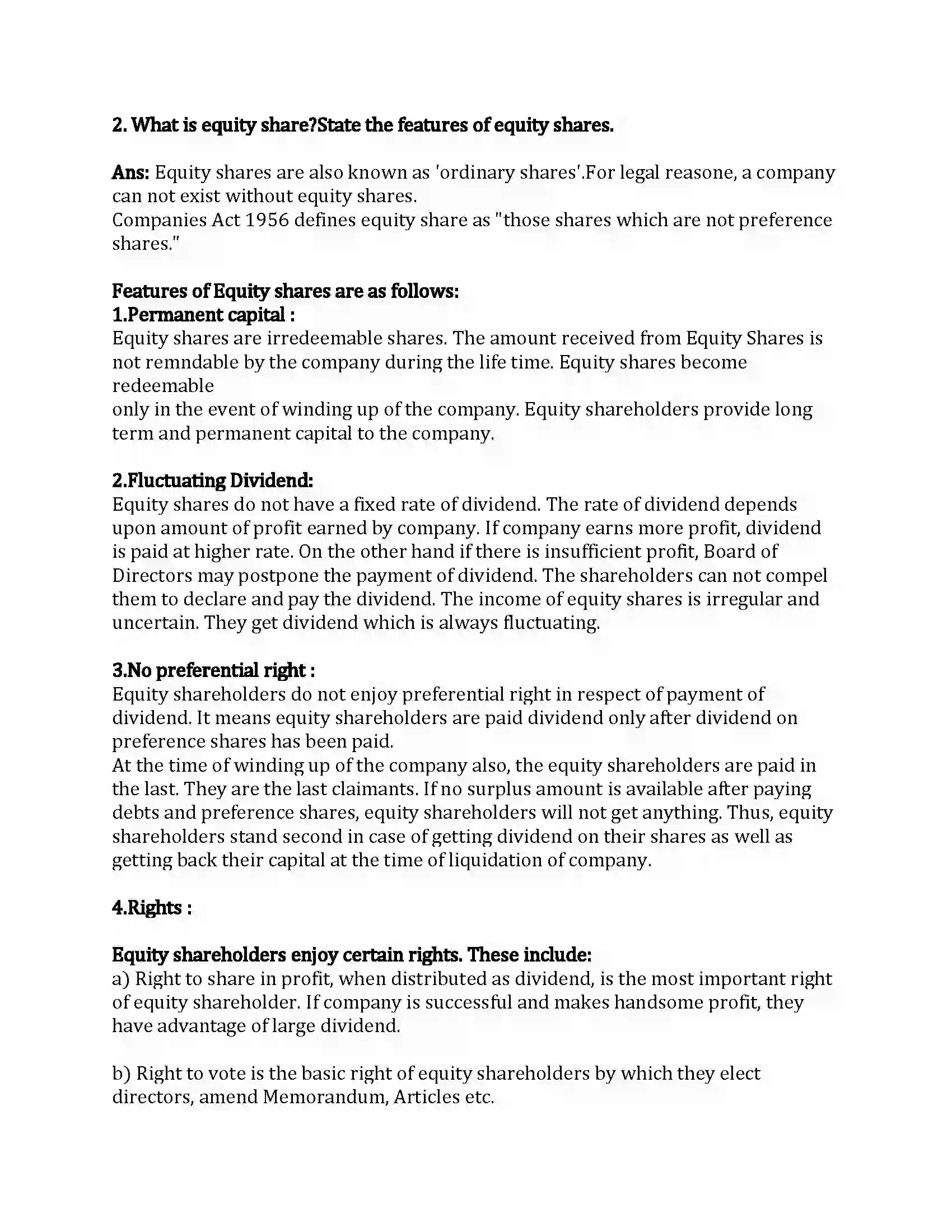 Maharashtra Board Class 12th Secretarial Practice Sources of Corporate Finance Revision Note 24