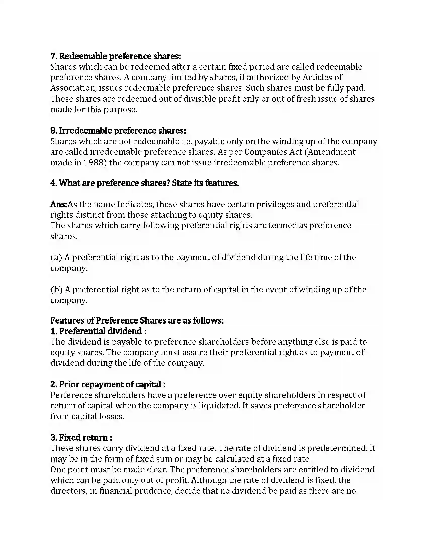 Maharashtra Board Class 12th Secretarial Practice Sources of Corporate Finance Revision Note 27