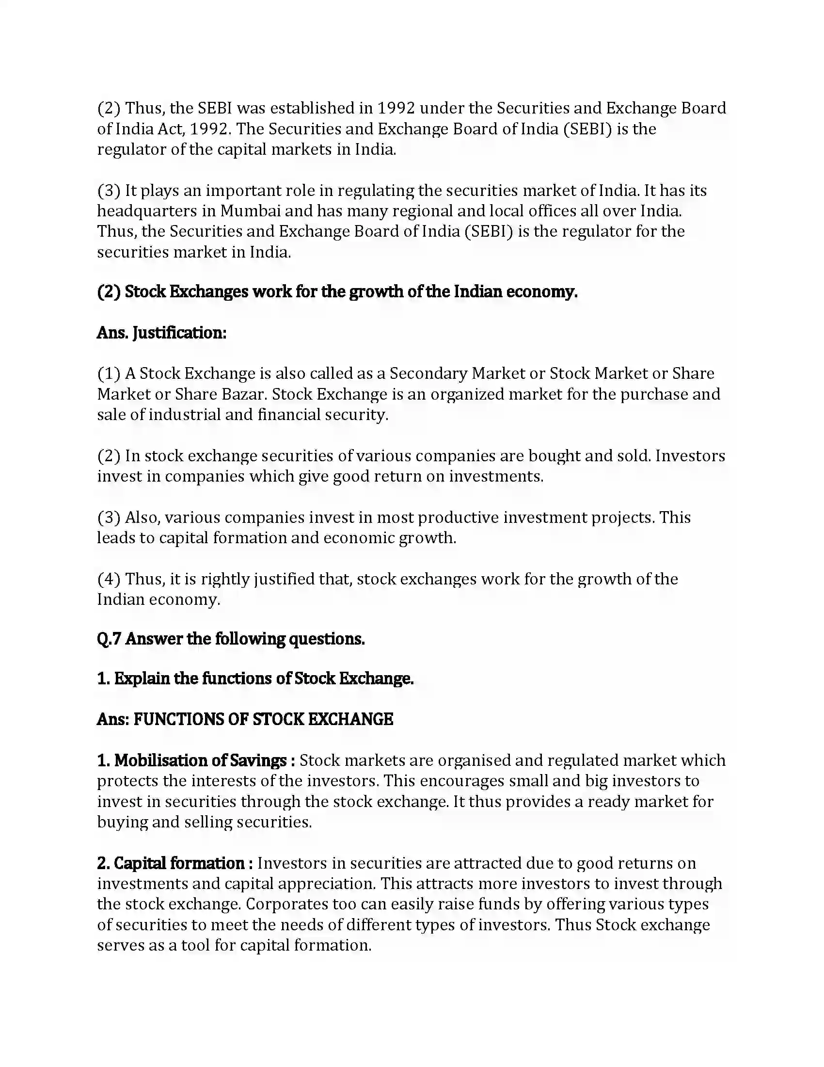 Maharashtra Board Class 12th Secretarial Practice Stock Exchange Revision Note 9
