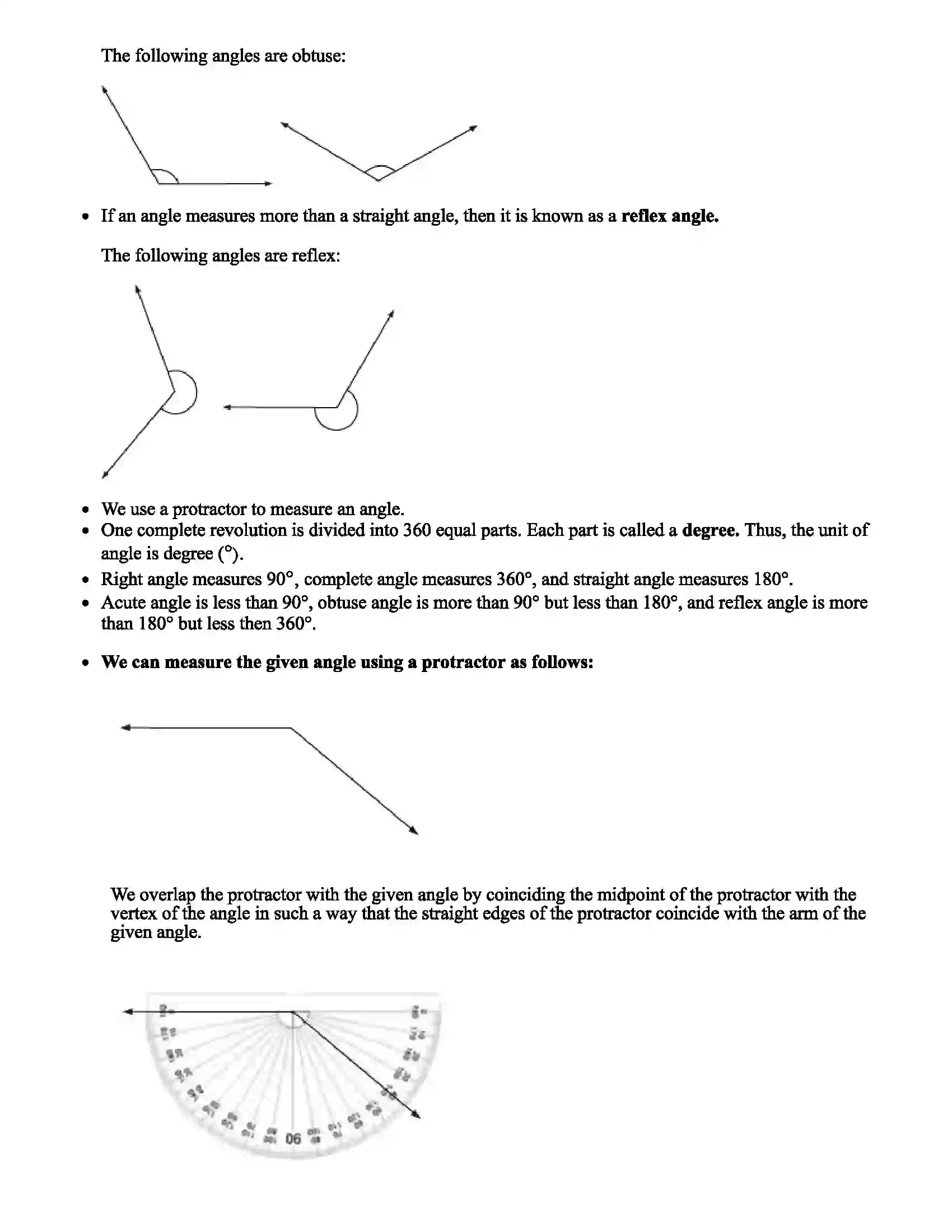 Maharashtra Board Class 6th Mathematics Angles Revision Note 2