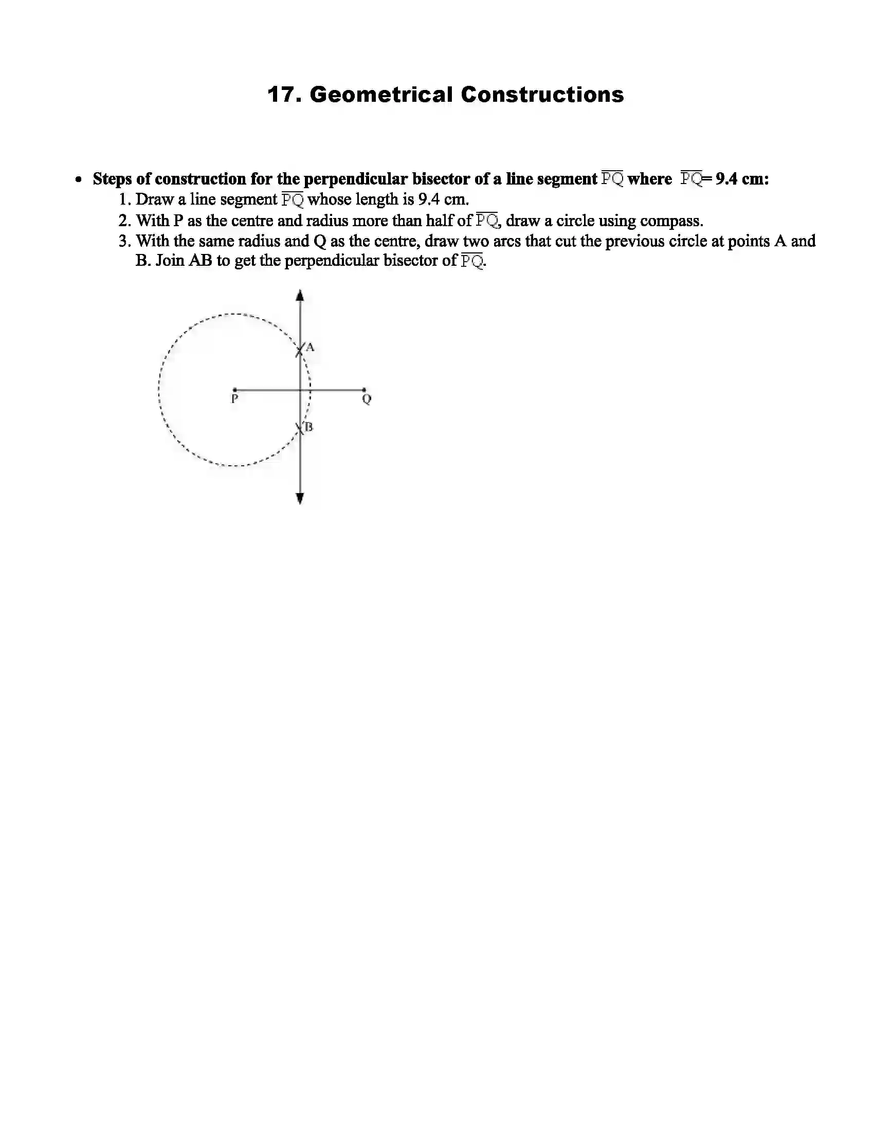 Maharashtra Board Class 6th Mathematics Geometrical Constructions Revision Note 1