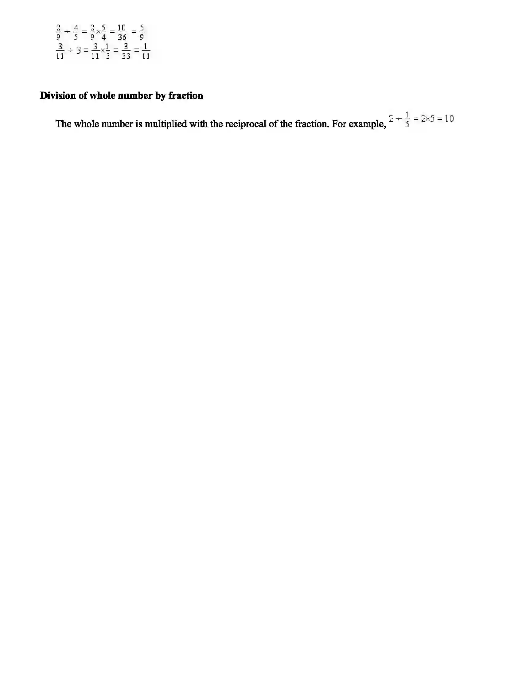 Maharashtra Board Class 6th Mathematics Operations on Fractions Revision Note 4
