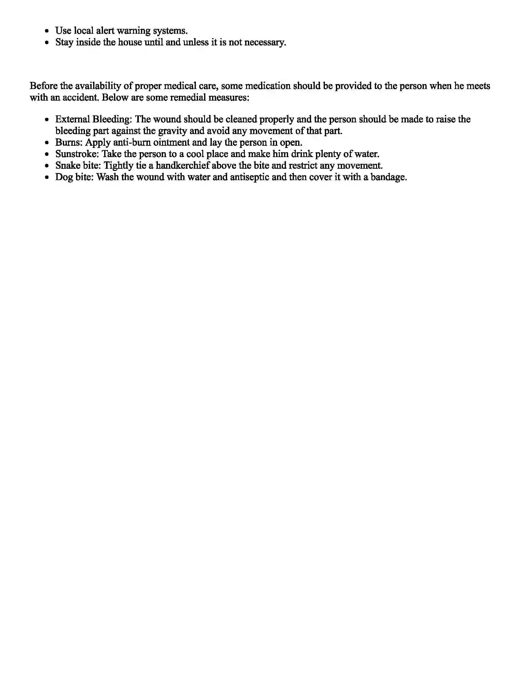 Maharashtra Board Class 6th Science Disaster Management Revision Note 2