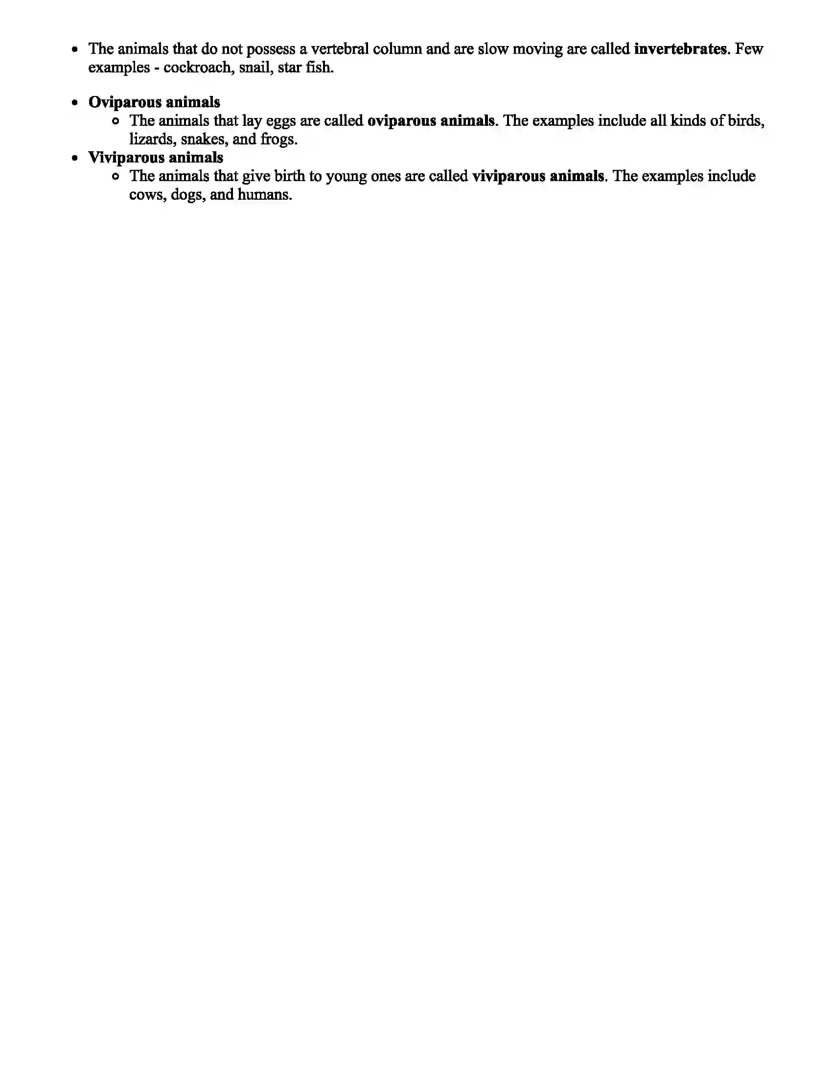 Maharashtra Board Class 6th Science Diversity in Living Things and their Classification Revision Note 4