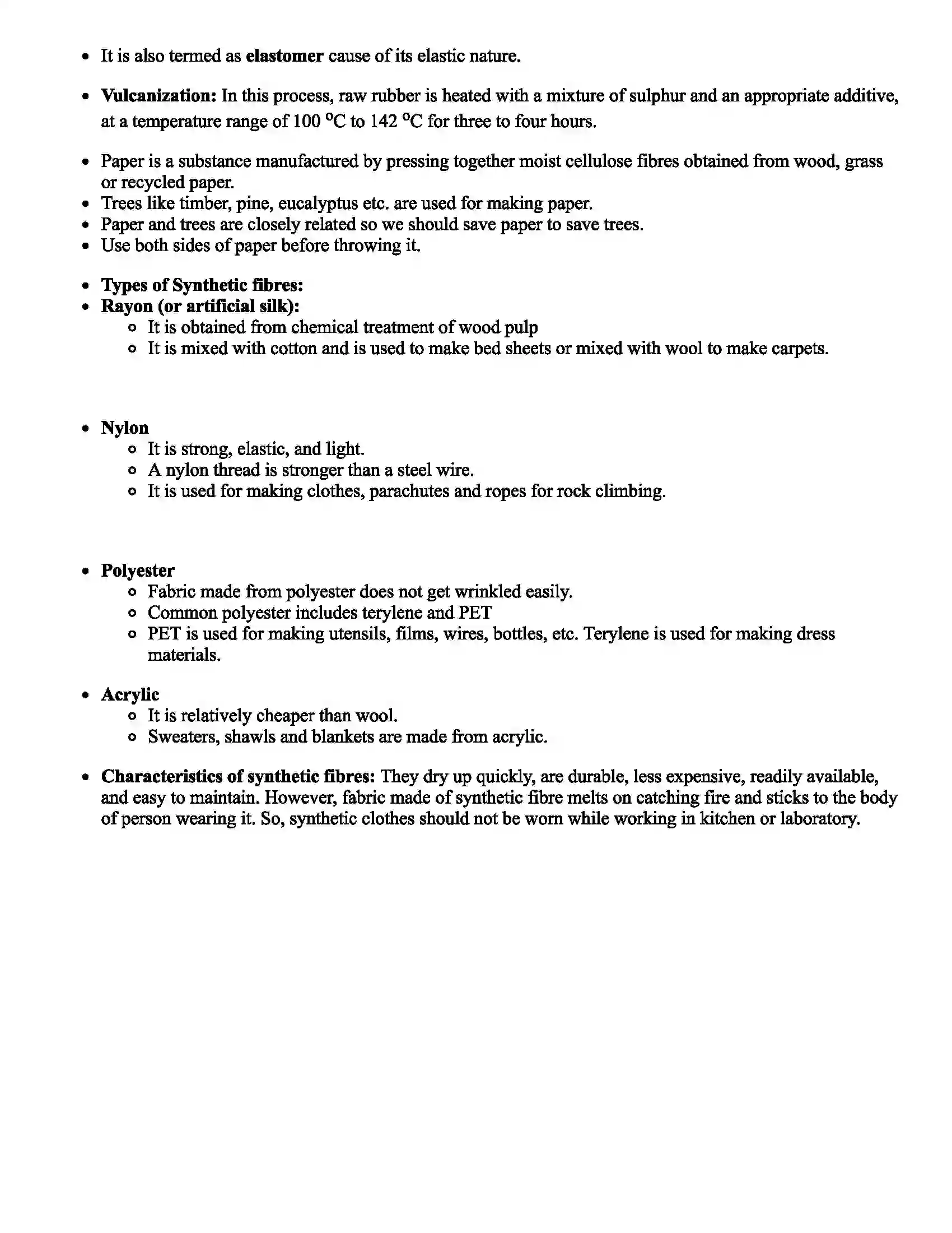 Maharashtra Board Class 6th Science Substances in Daily Use Revision Note 2
