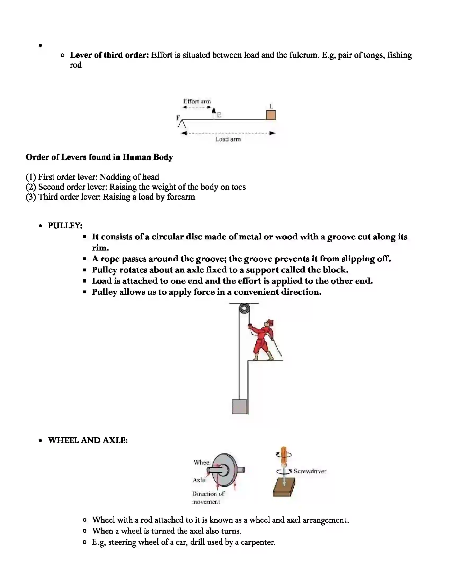 Maharashtra Board Class 6th Science simple machines Revision Note 3