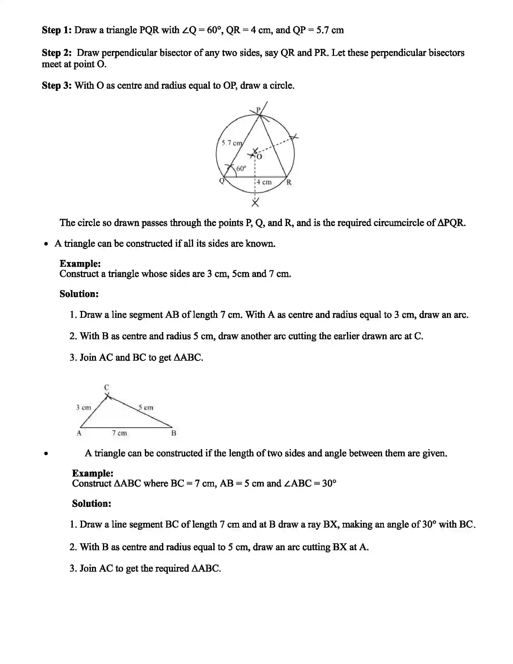 Maharashtra Board Class 7th Mathematics Geometrical Constructions Revision Note 3