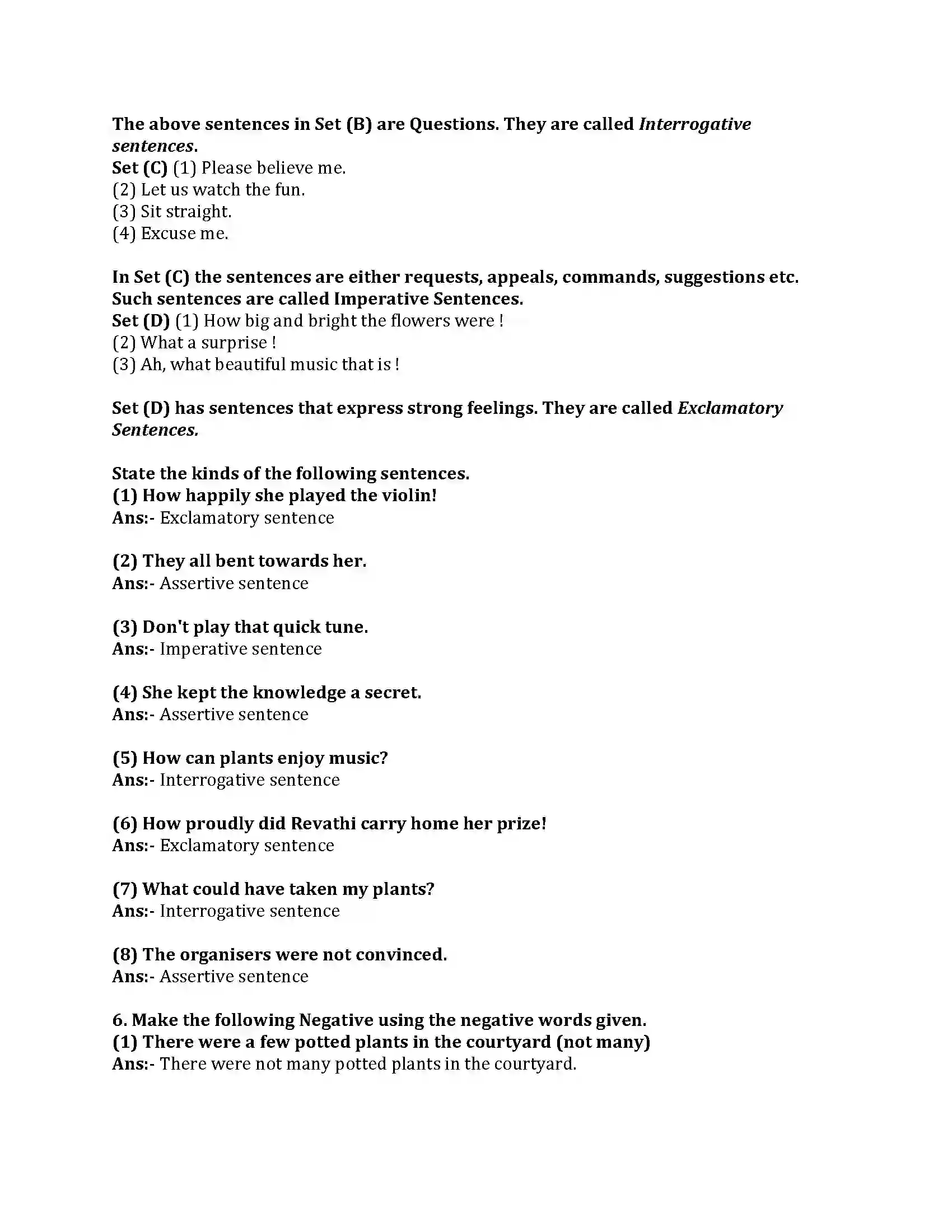 Maharashtra Board Class 8th English Bal Bharti 1.4 Revathis Musical Plants Revision Note 6