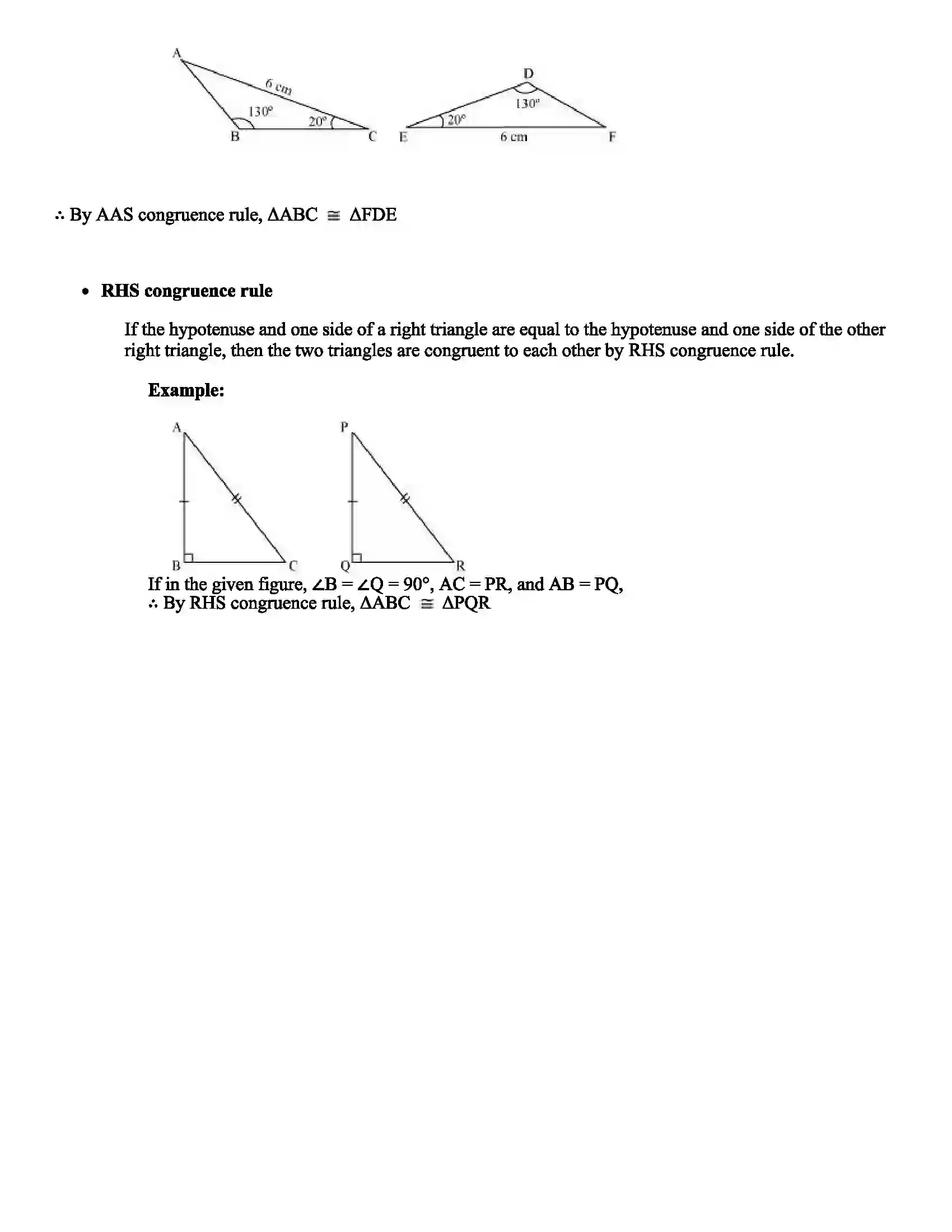 Maharashtra Board Class 8th Mathematics Congurence of Triangles Revision Note 3