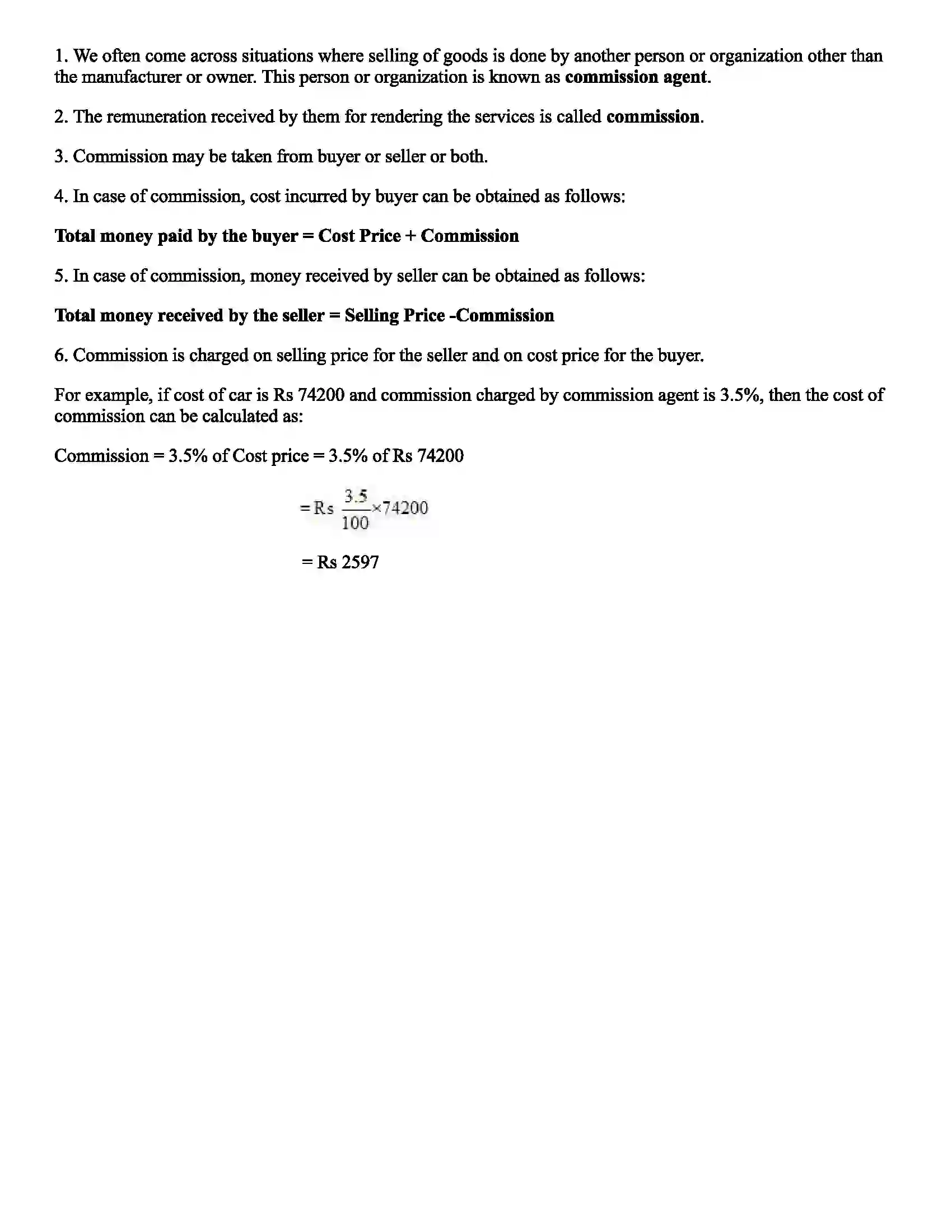 Maharashtra Board Class 8th Mathematics Discount and Commission Revision Note 2
